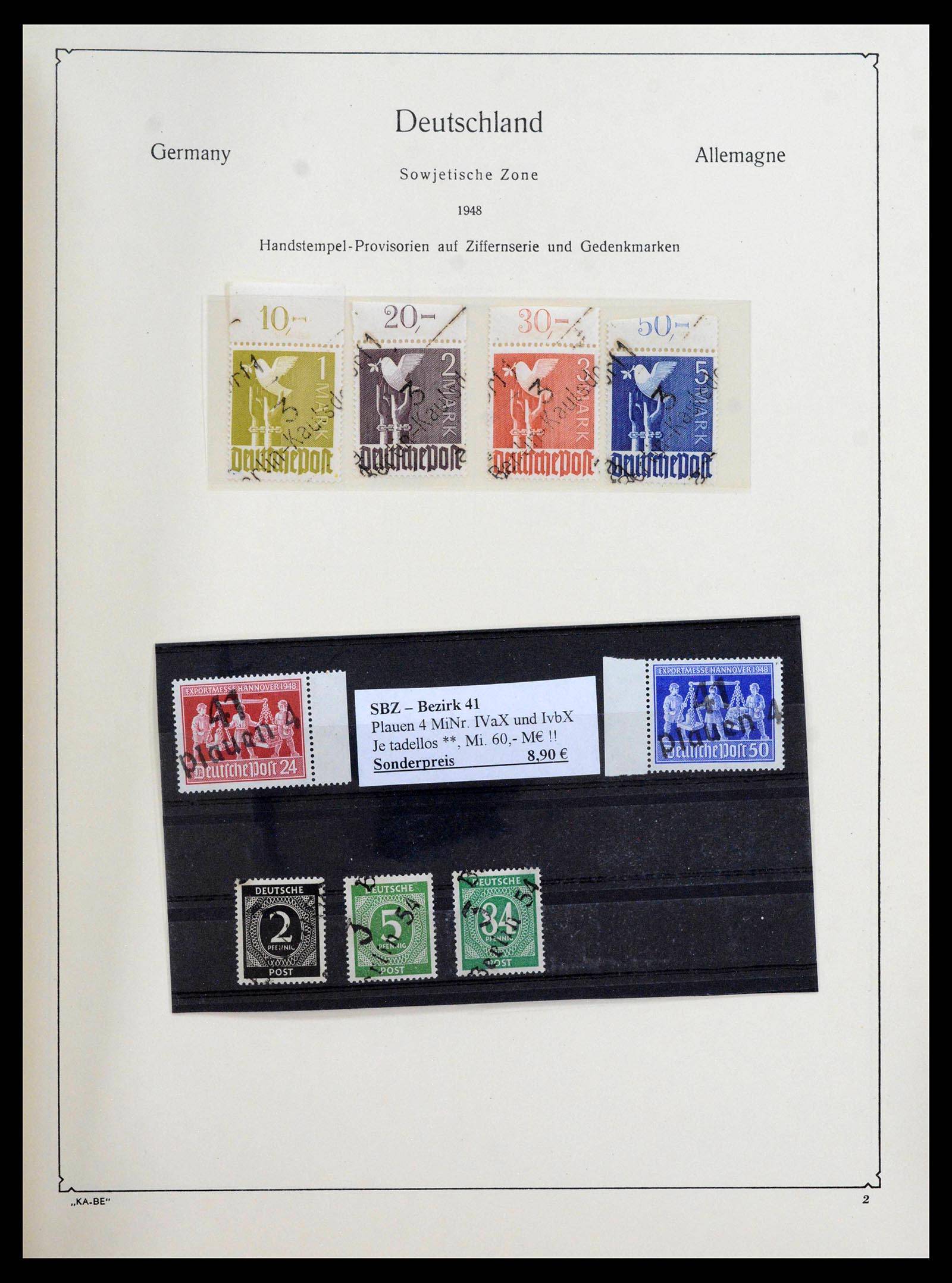 39377 0035 - Postzegelverzameling 39377 Sovjet Zone 1945-1948.