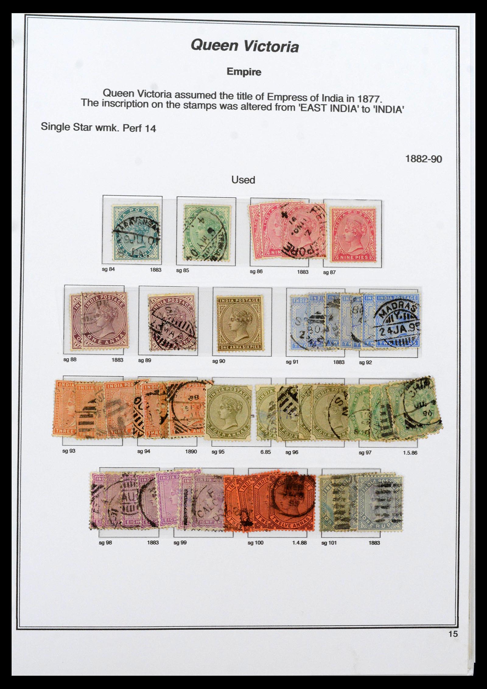 39379 0008 - Stamp collection 39379 India and States 1854-1968.