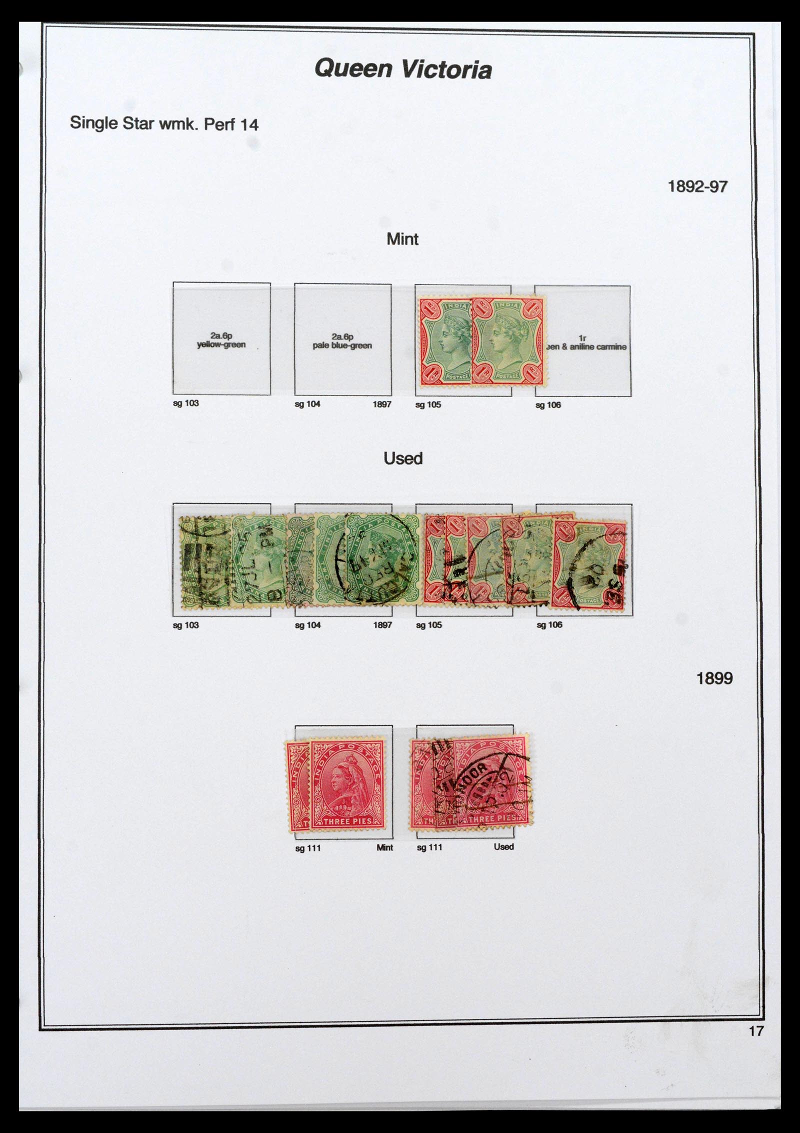 39379 0010 - Stamp collection 39379 India and States 1854-1968.