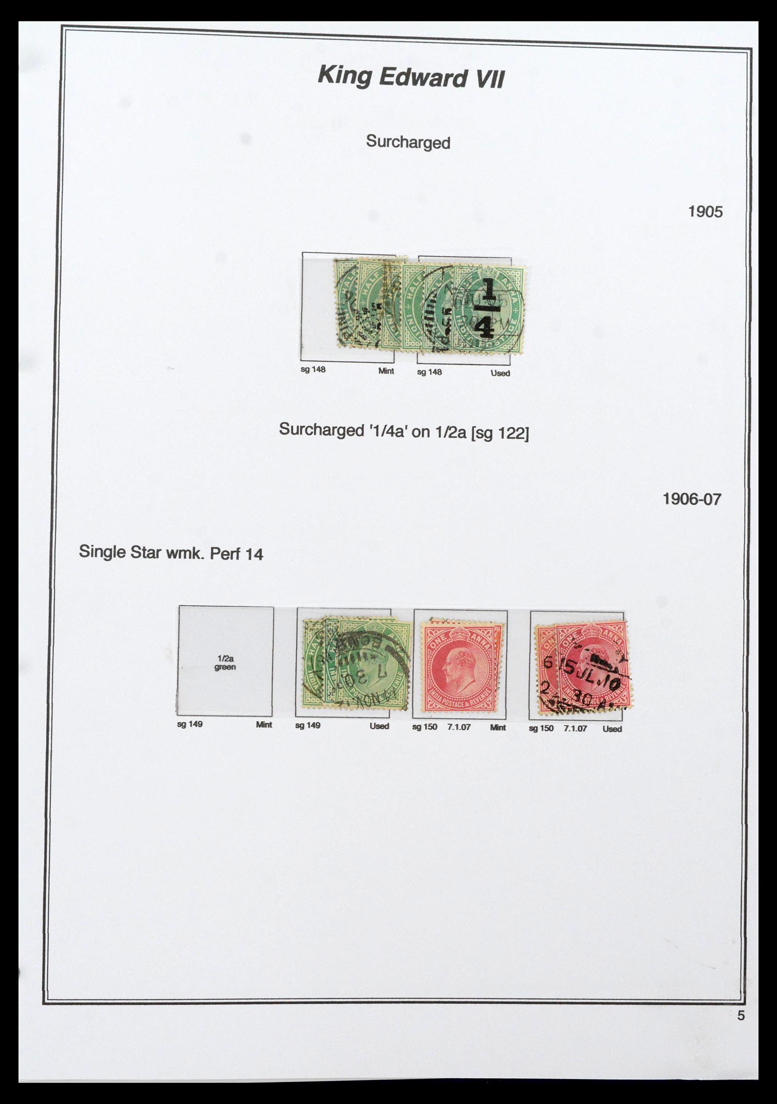 39379 0015 - Stamp collection 39379 India and States 1854-1968.