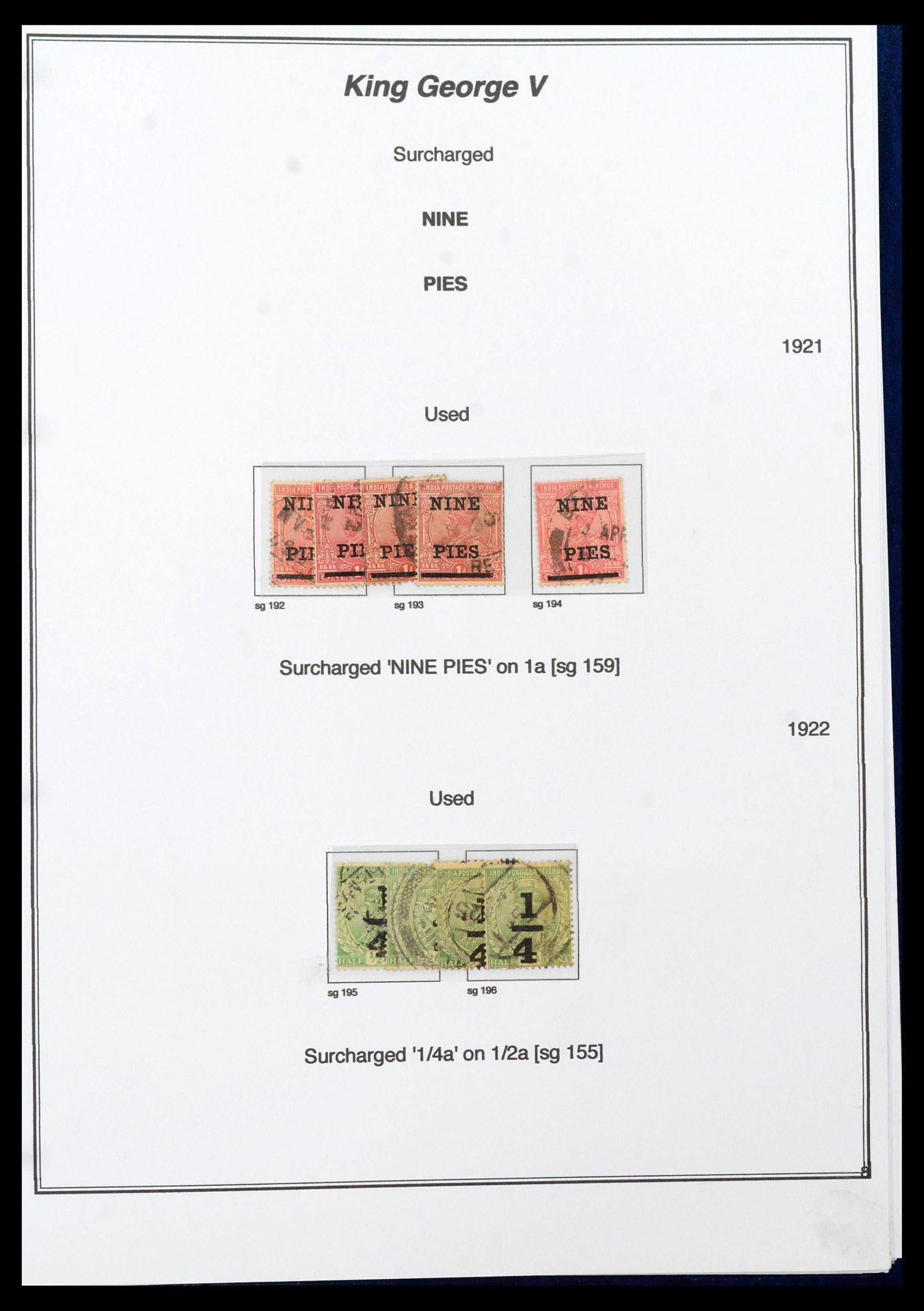 39379 0022 - Stamp collection 39379 India and States 1854-1968.