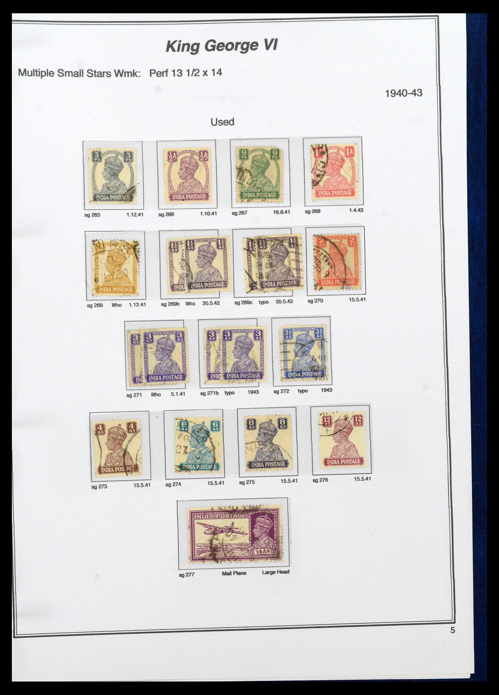 39379 0036 - Stamp collection 39379 India and States 1854-1968.