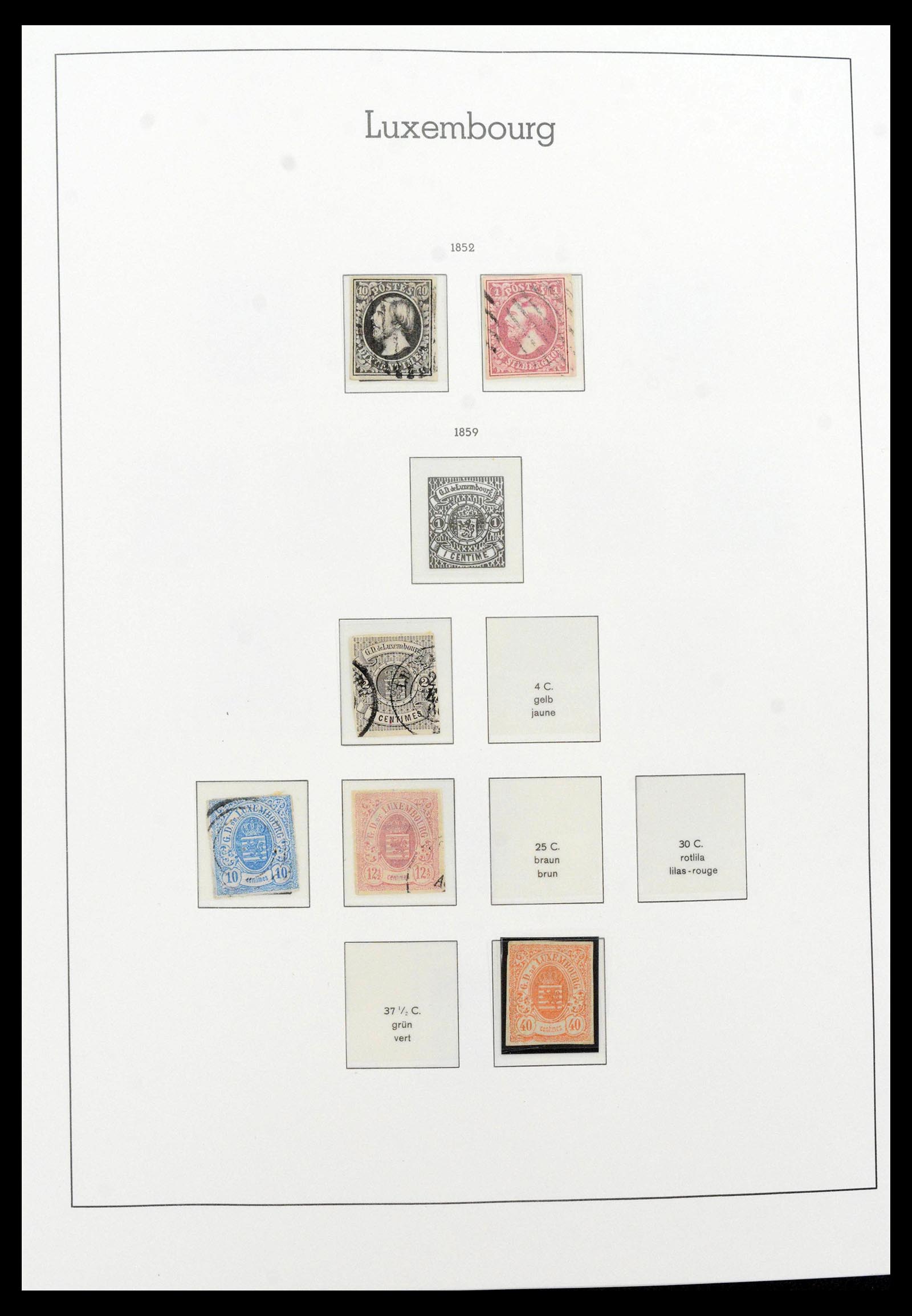 39383 0001 - Postzegelverzameling 39383 Luxemburg 1852-1990.
