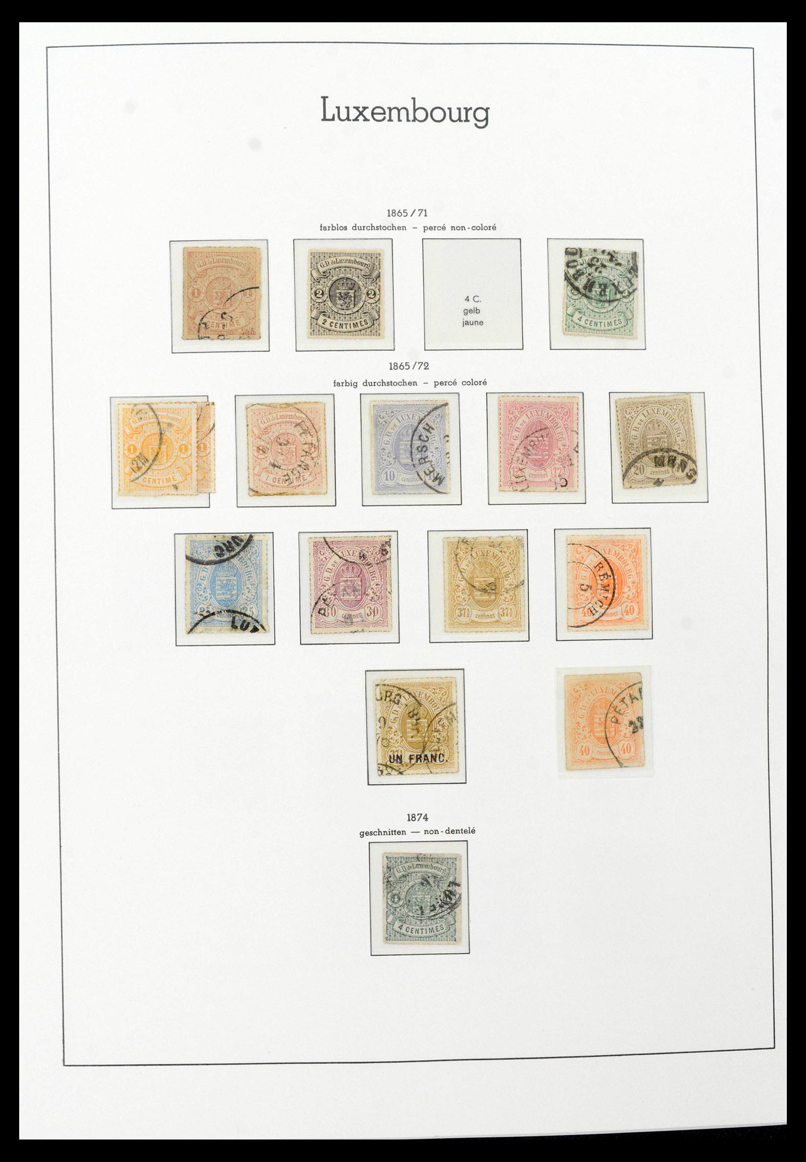 39383 0002 - Postzegelverzameling 39383 Luxemburg 1852-1990.
