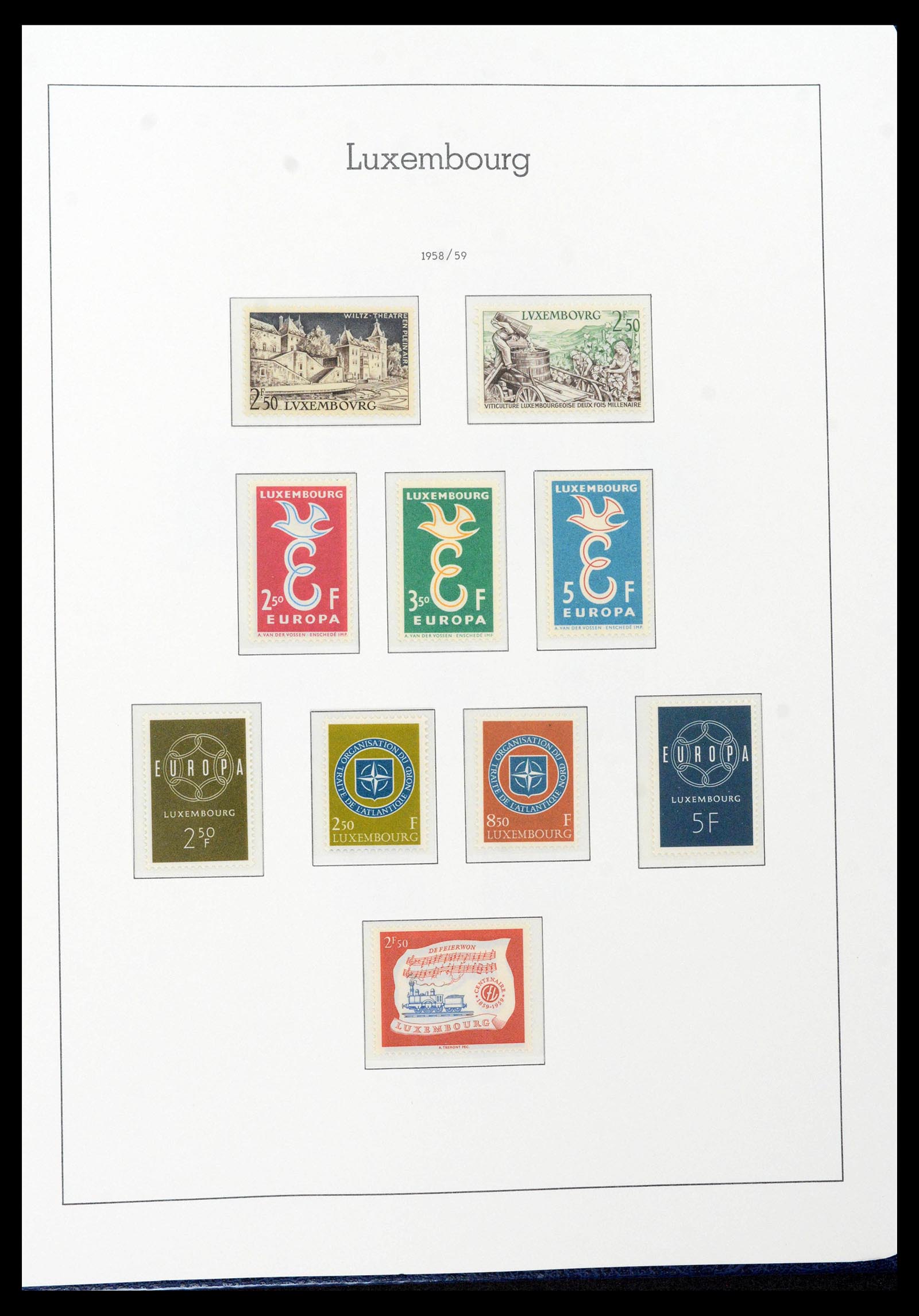 39383 0057 - Postzegelverzameling 39383 Luxemburg 1852-1990.