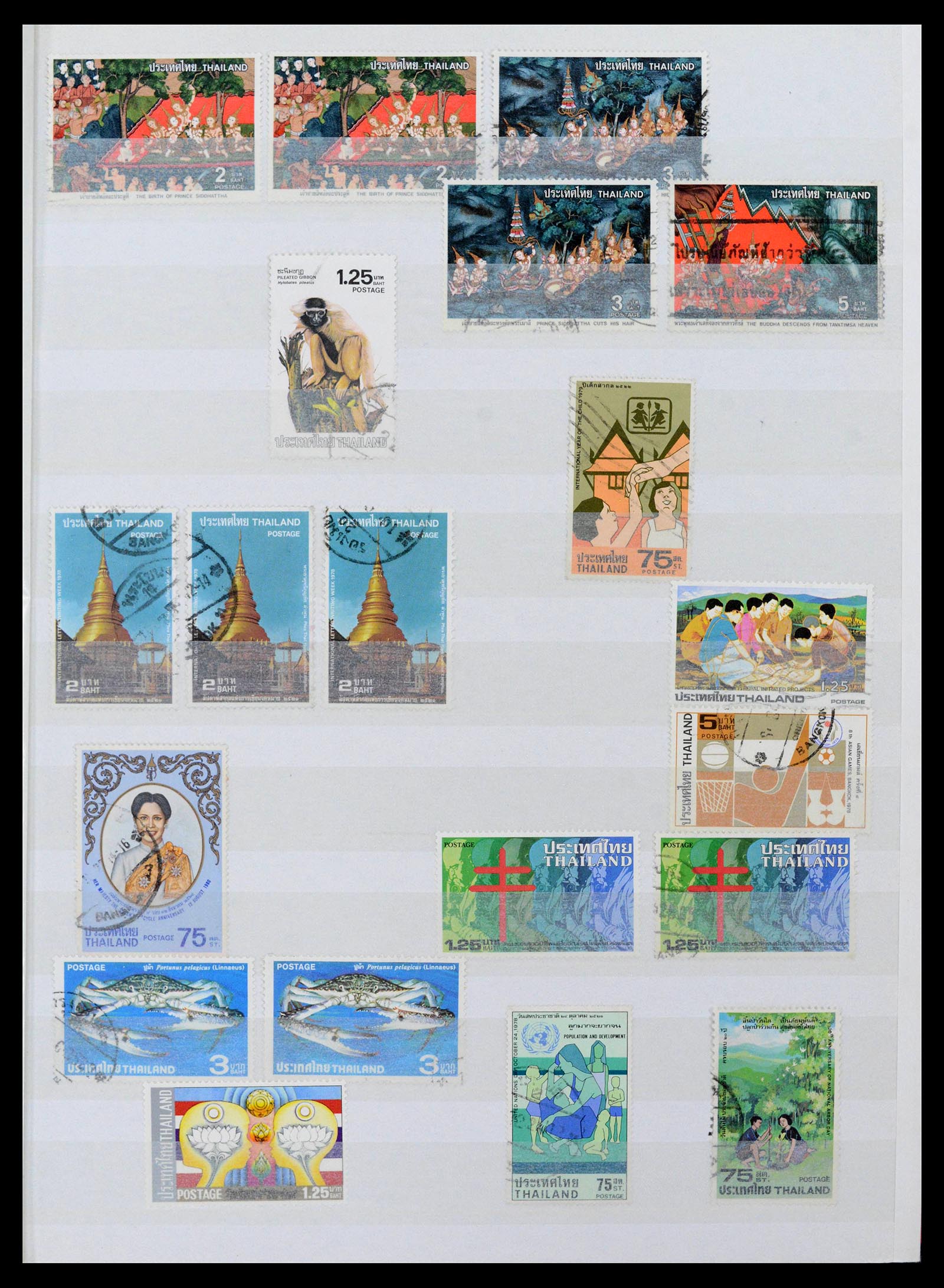 39384 0043 - Postzegelverzameling 39384 Thailand 1883-2014.