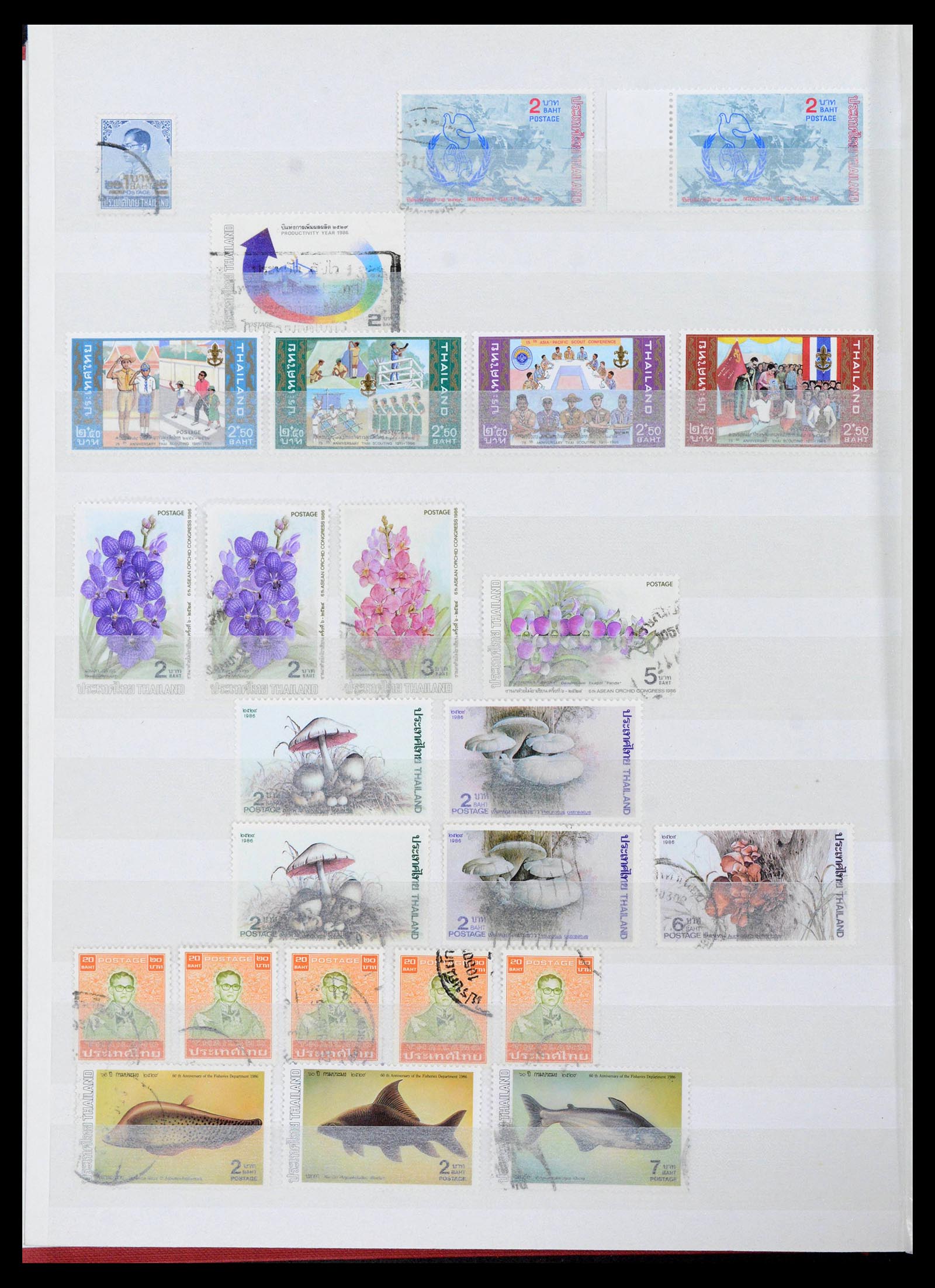 39384 0054 - Postzegelverzameling 39384 Thailand 1883-2014.