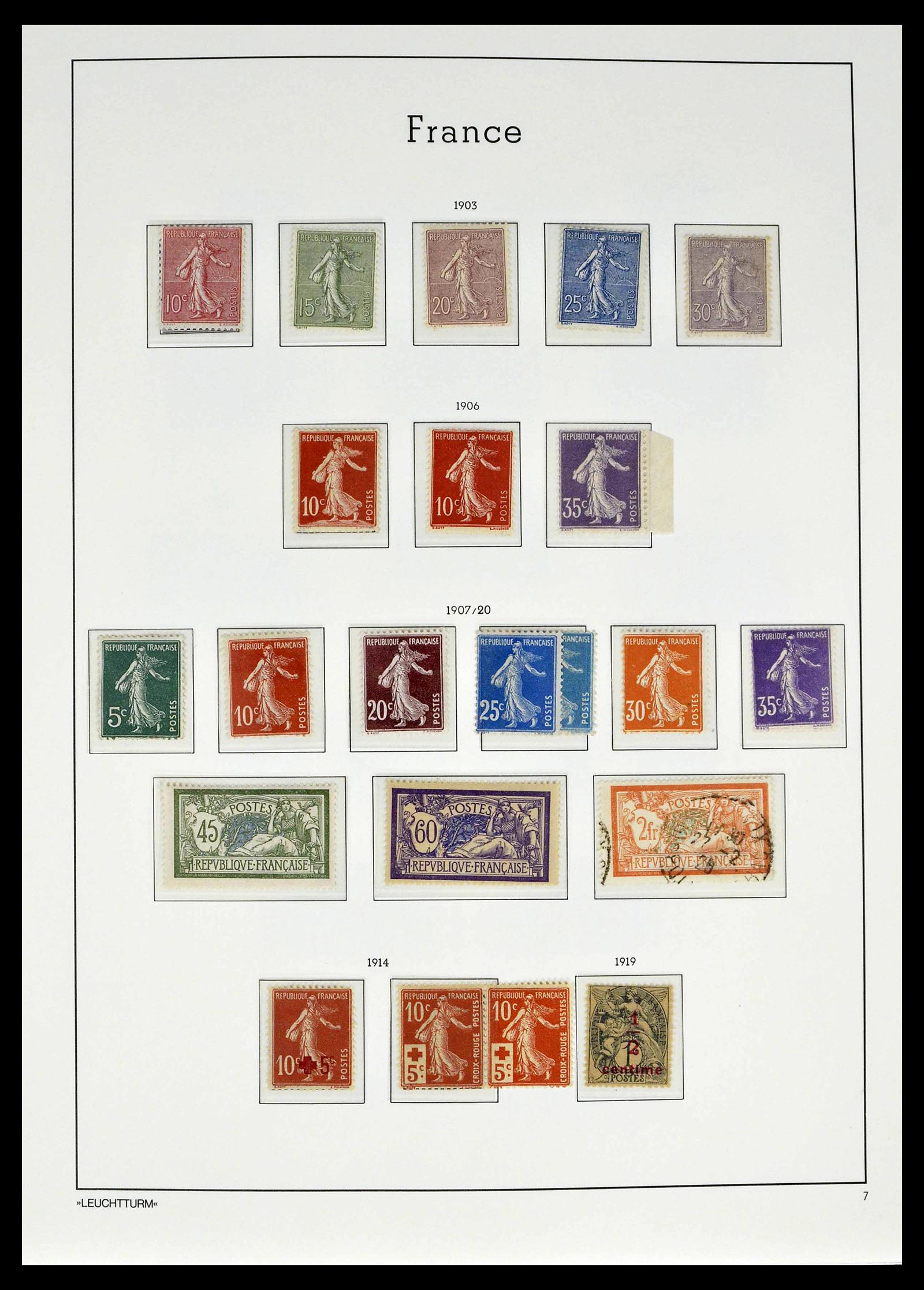 39385 0006 - Postzegelverzameling 39385 Frankrijk 1900-1944.