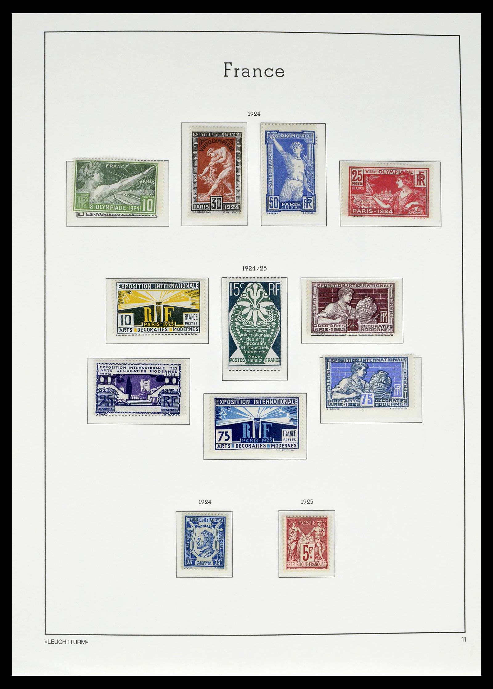 39385 0010 - Postzegelverzameling 39385 Frankrijk 1900-1944.