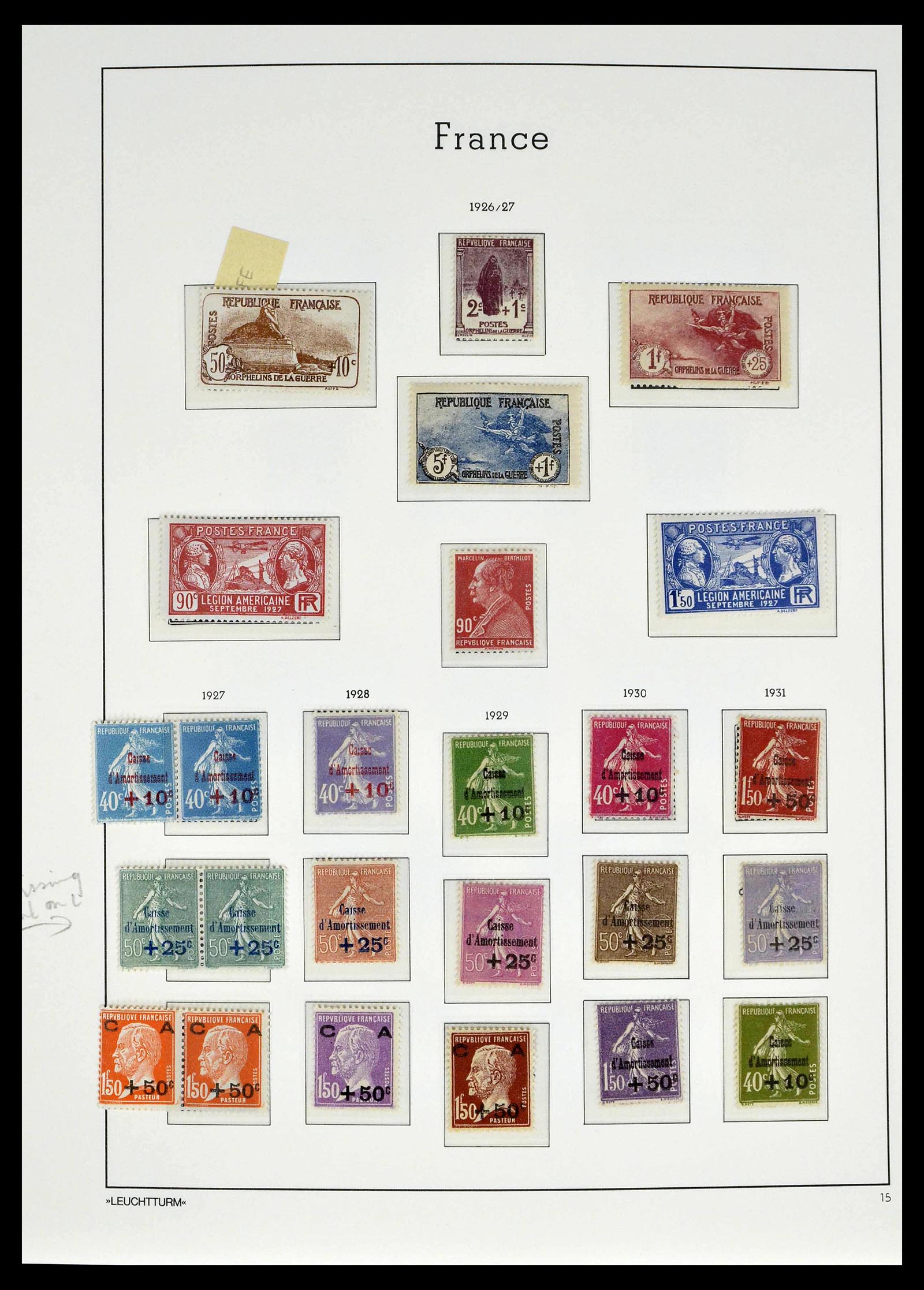 39385 0015 - Postzegelverzameling 39385 Frankrijk 1900-1944.
