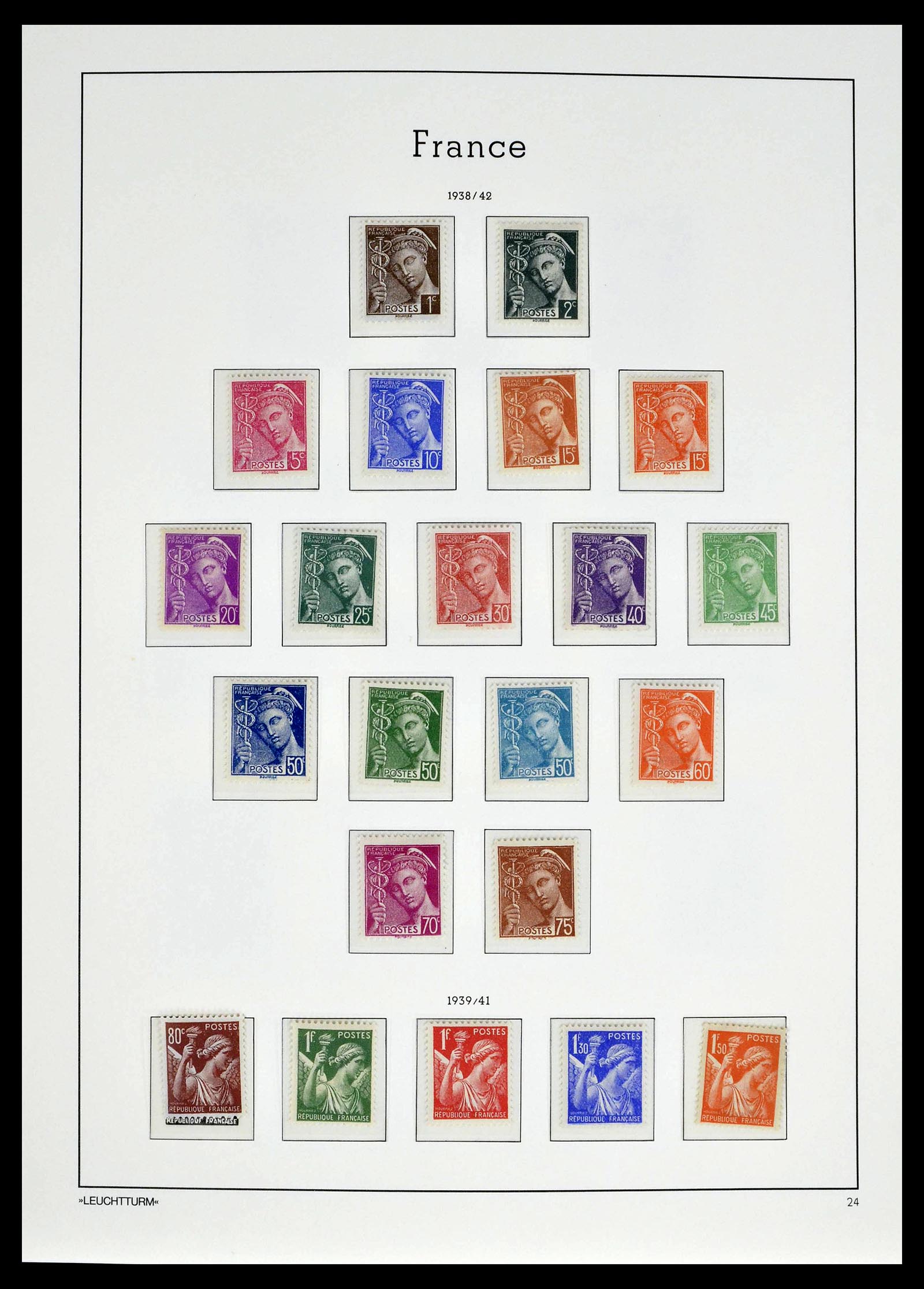 39385 0027 - Postzegelverzameling 39385 Frankrijk 1900-1944.