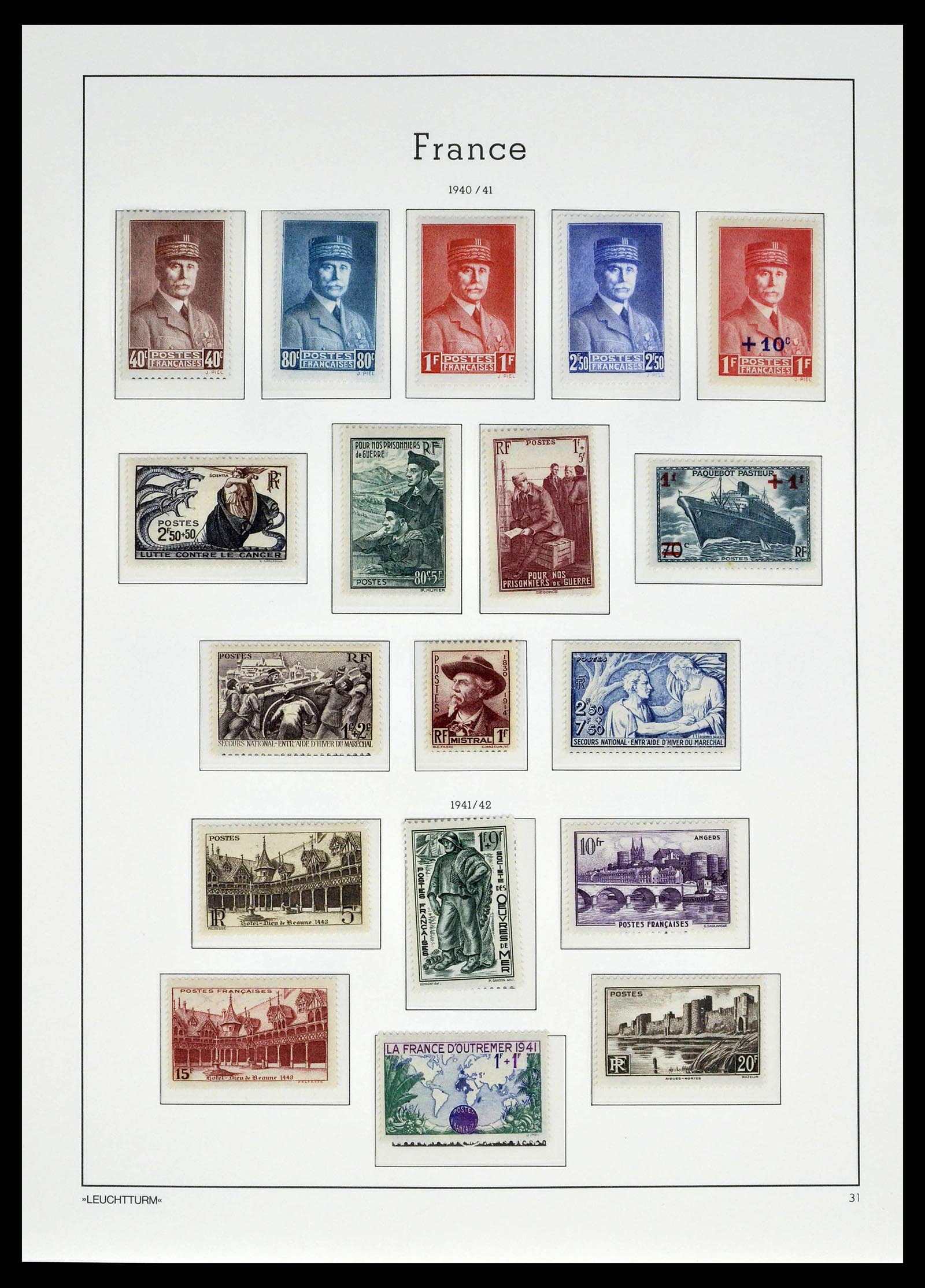 39385 0034 - Postzegelverzameling 39385 Frankrijk 1900-1944.