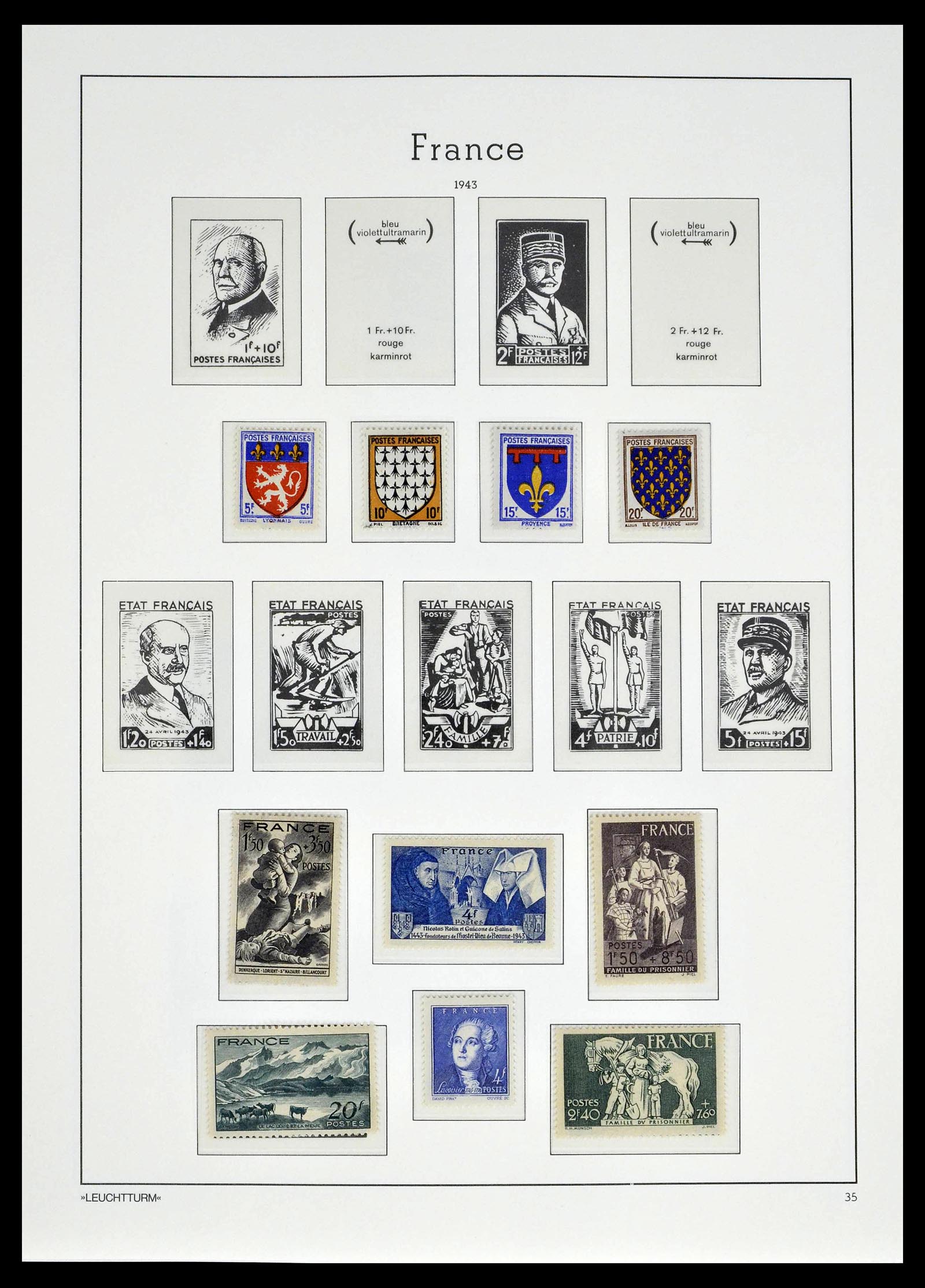 39385 0038 - Postzegelverzameling 39385 Frankrijk 1900-1944.