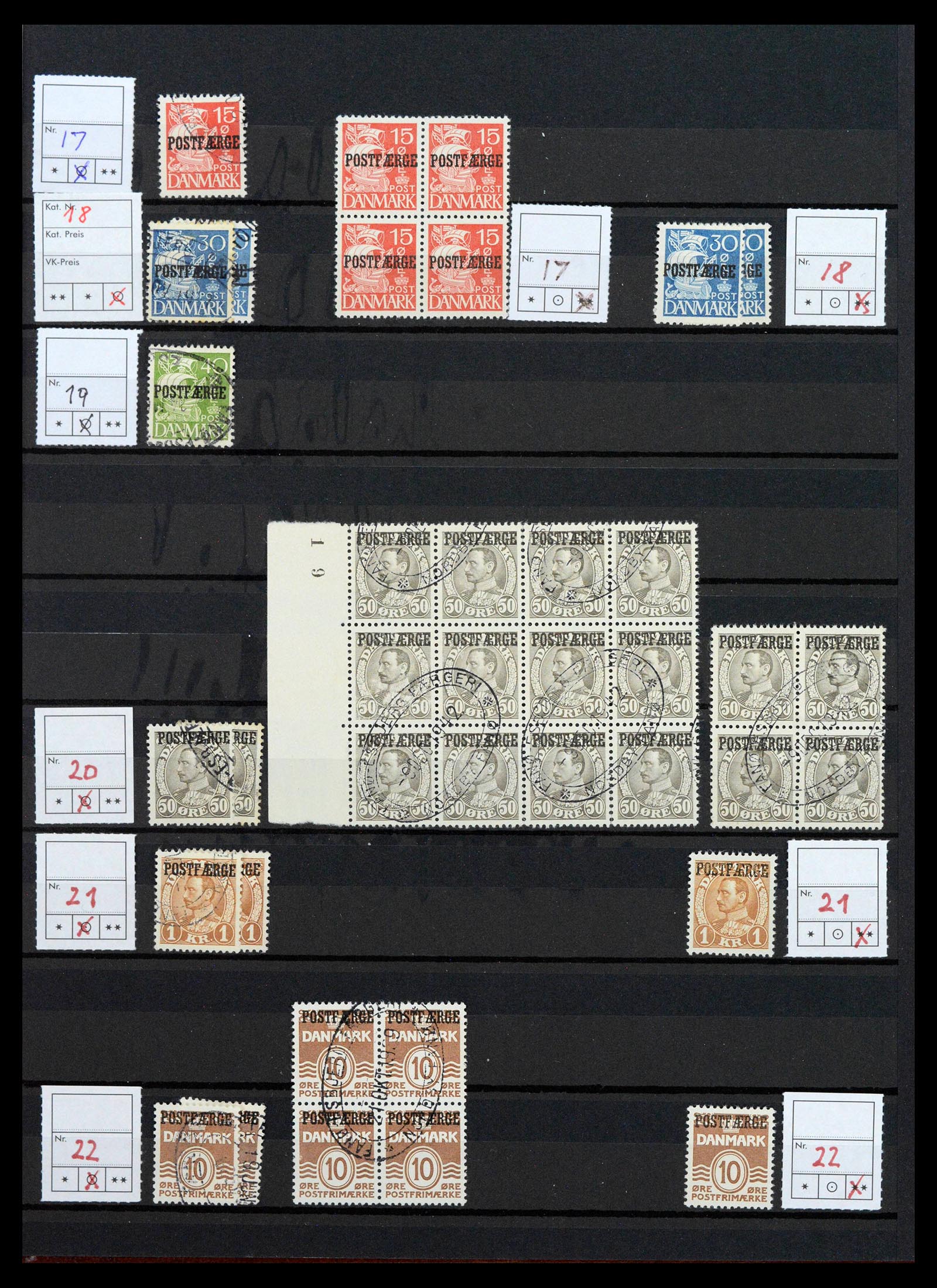39387 0003 - Postzegelverzameling 39387 Denemarken back of the book 1871-1877.