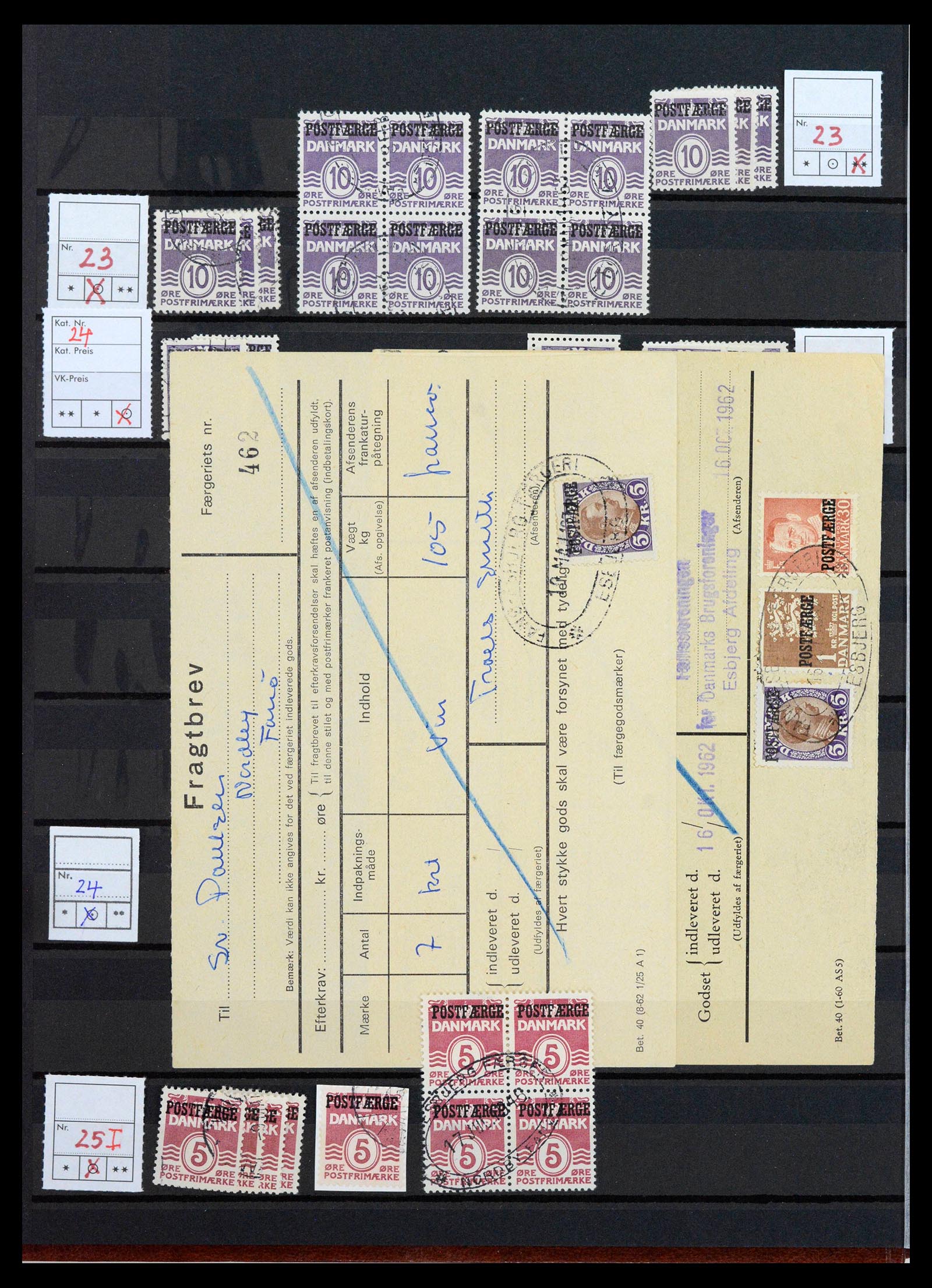 39387 0004 - Stamp collection 39387 Denmark back of the book 1871-1877.