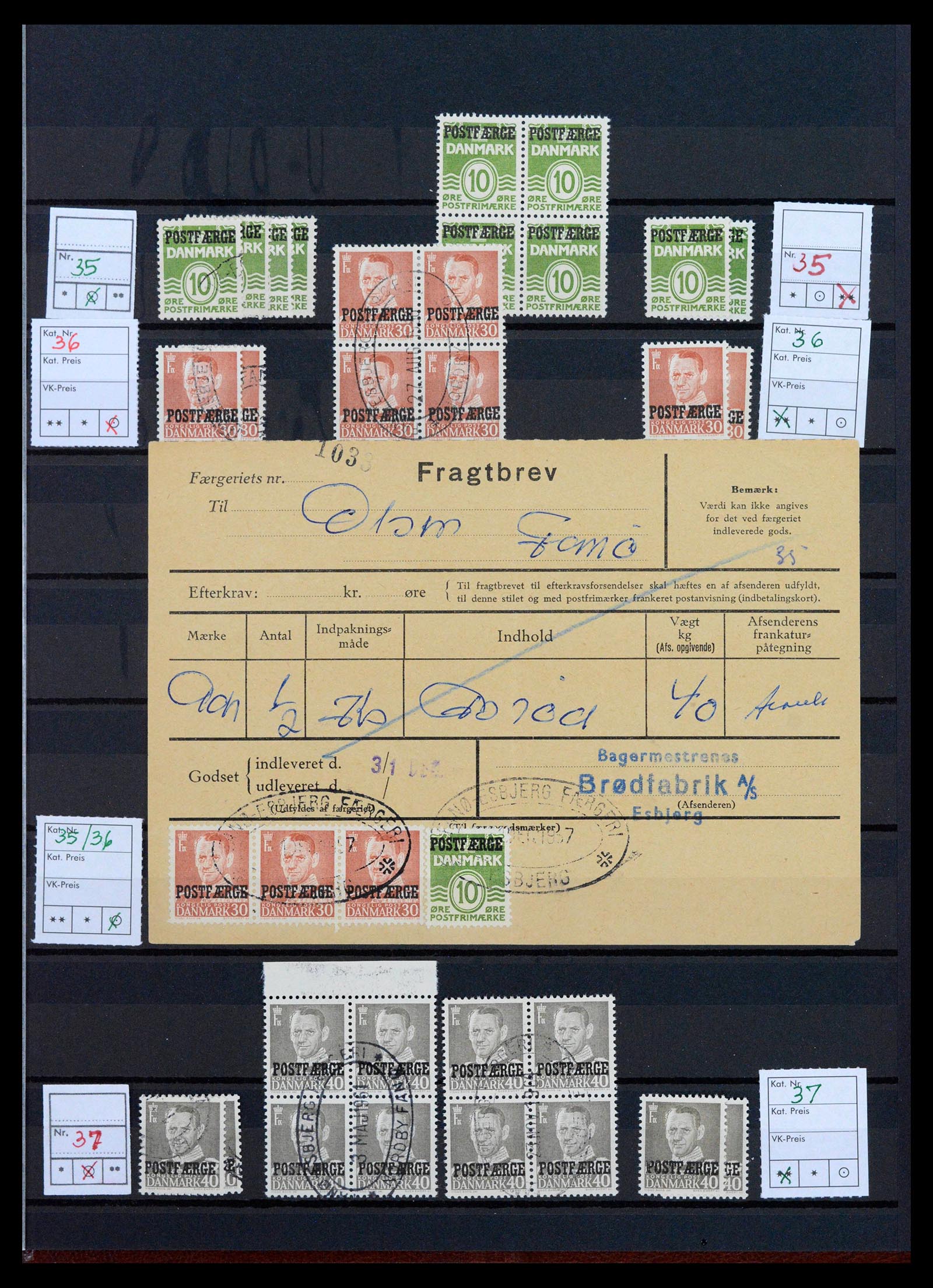 39387 0009 - Postzegelverzameling 39387 Denemarken back of the book 1871-1877.