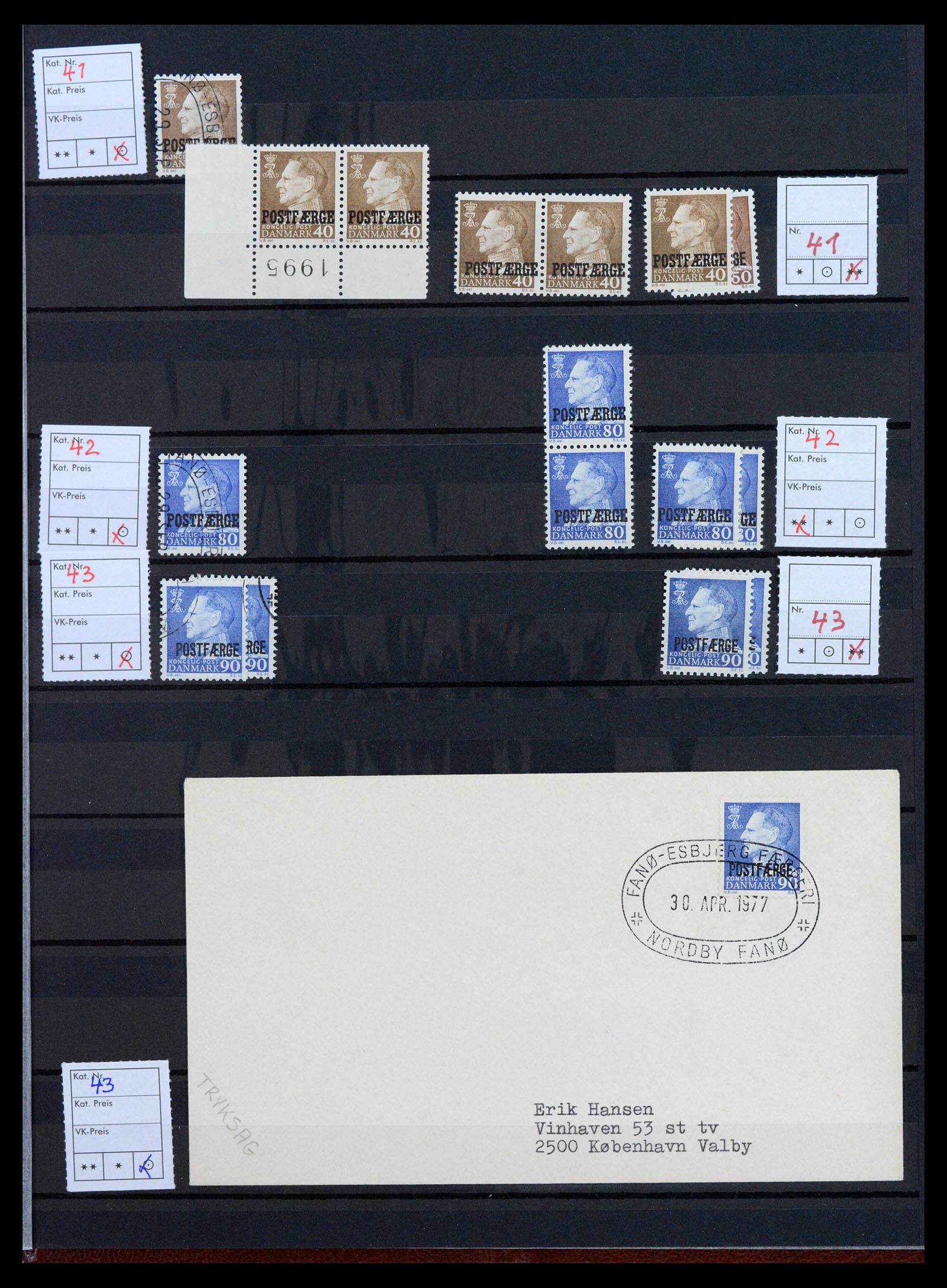 39387 0011 - Postzegelverzameling 39387 Denemarken back of the book 1871-1877.