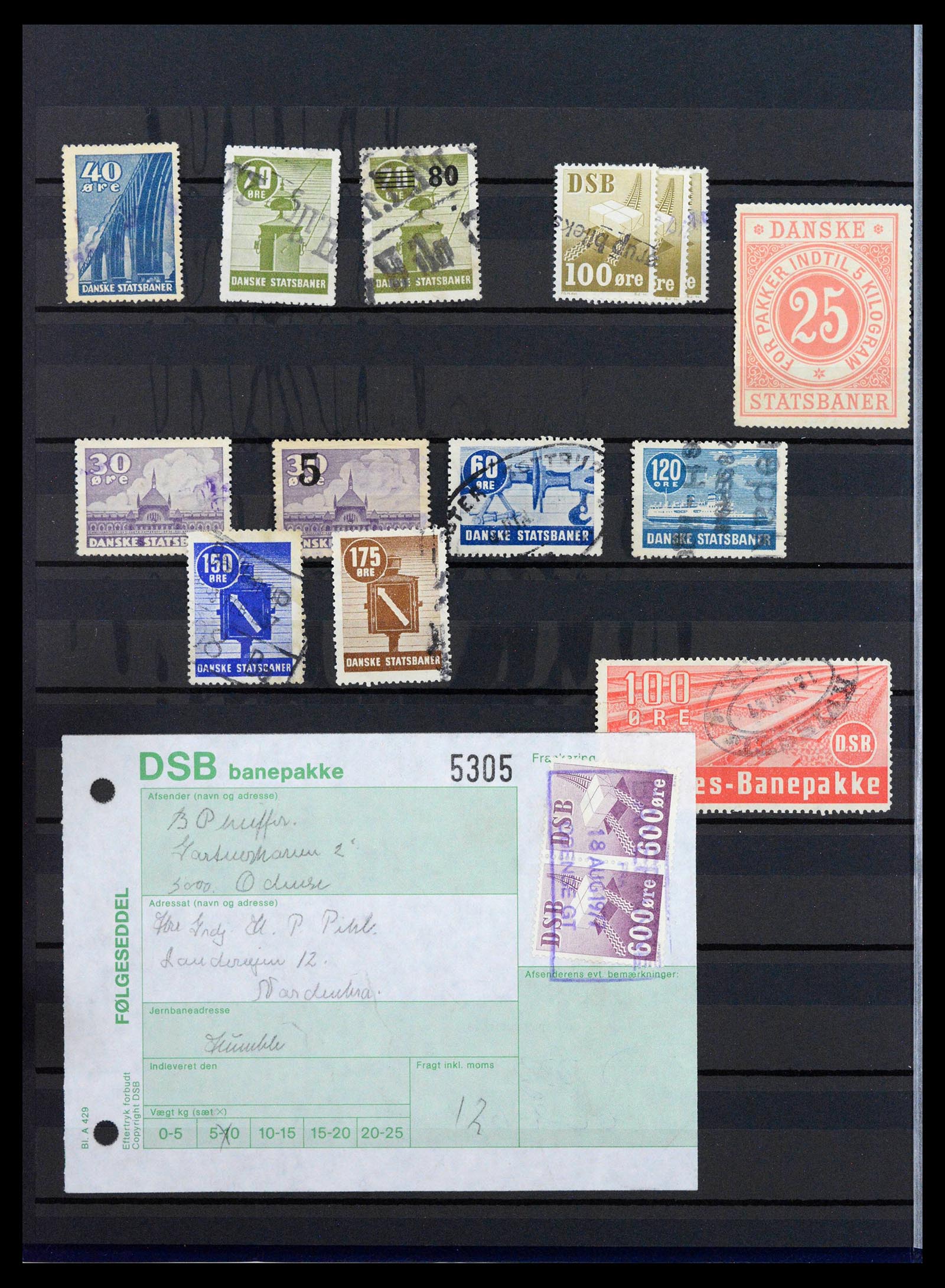 39387 0016 - Postzegelverzameling 39387 Denemarken back of the book 1871-1877.