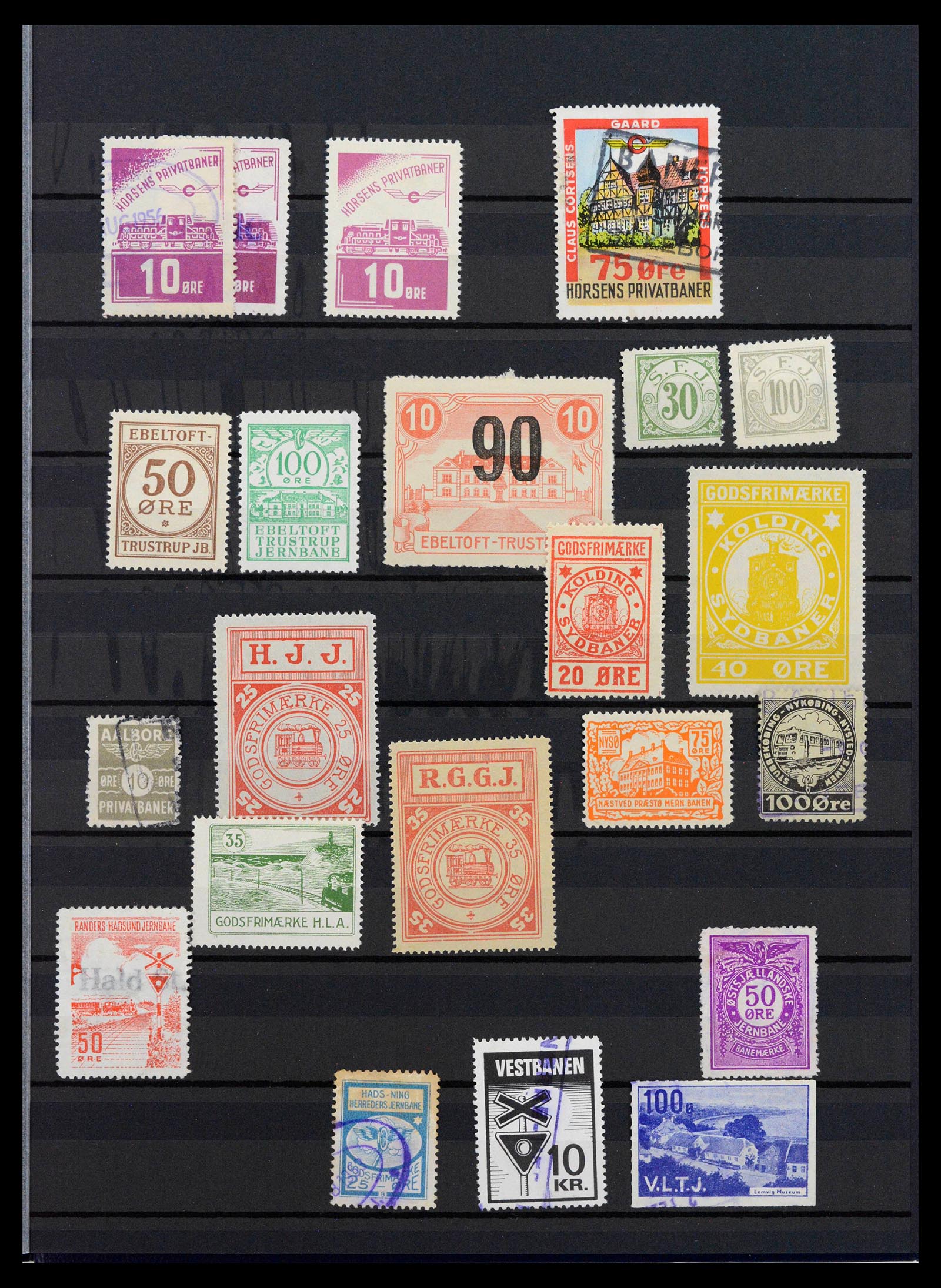 39387 0021 - Postzegelverzameling 39387 Denemarken back of the book 1871-1877.