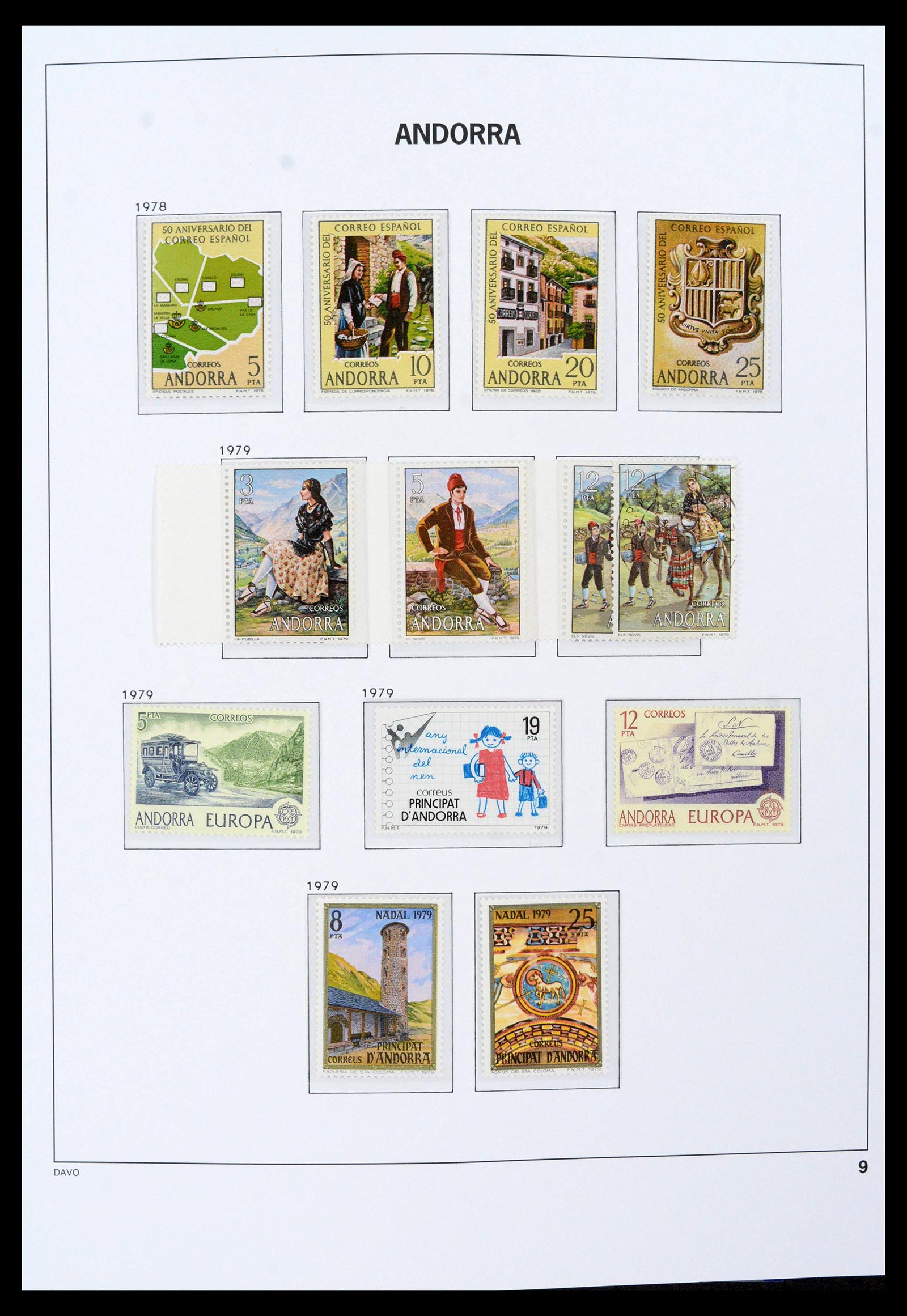 39388 0002 - Postzegelverzameling 39388 Spaans Andorra 1928-2019!