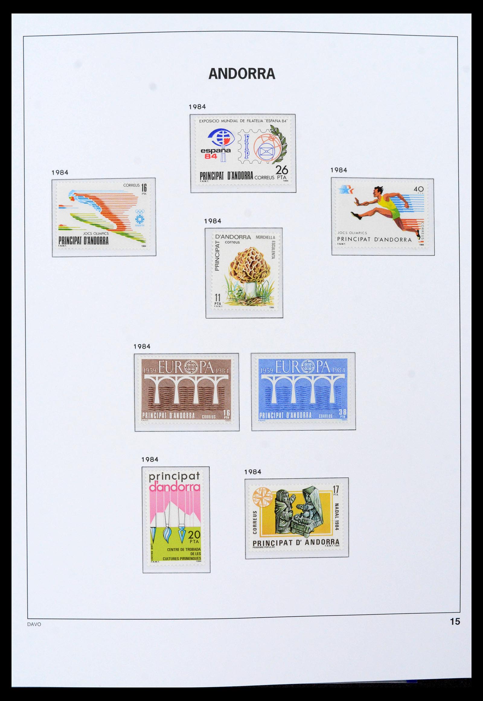 39388 0008 - Postzegelverzameling 39388 Spaans Andorra 1928-2019!