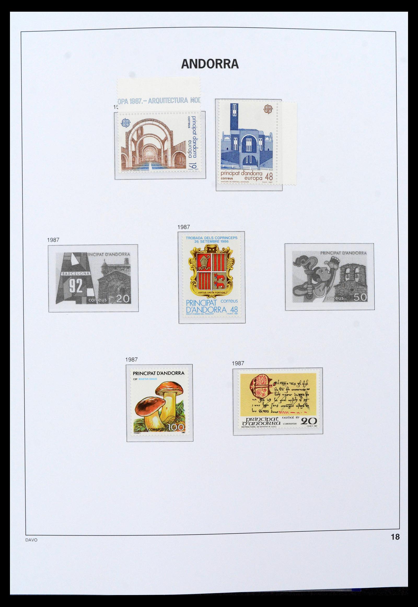 39388 0011 - Postzegelverzameling 39388 Spaans Andorra 1928-2019!