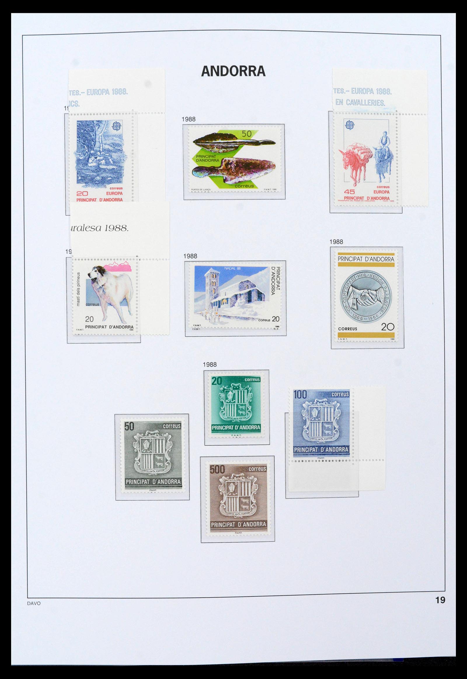 39388 0012 - Postzegelverzameling 39388 Spaans Andorra 1928-2019!