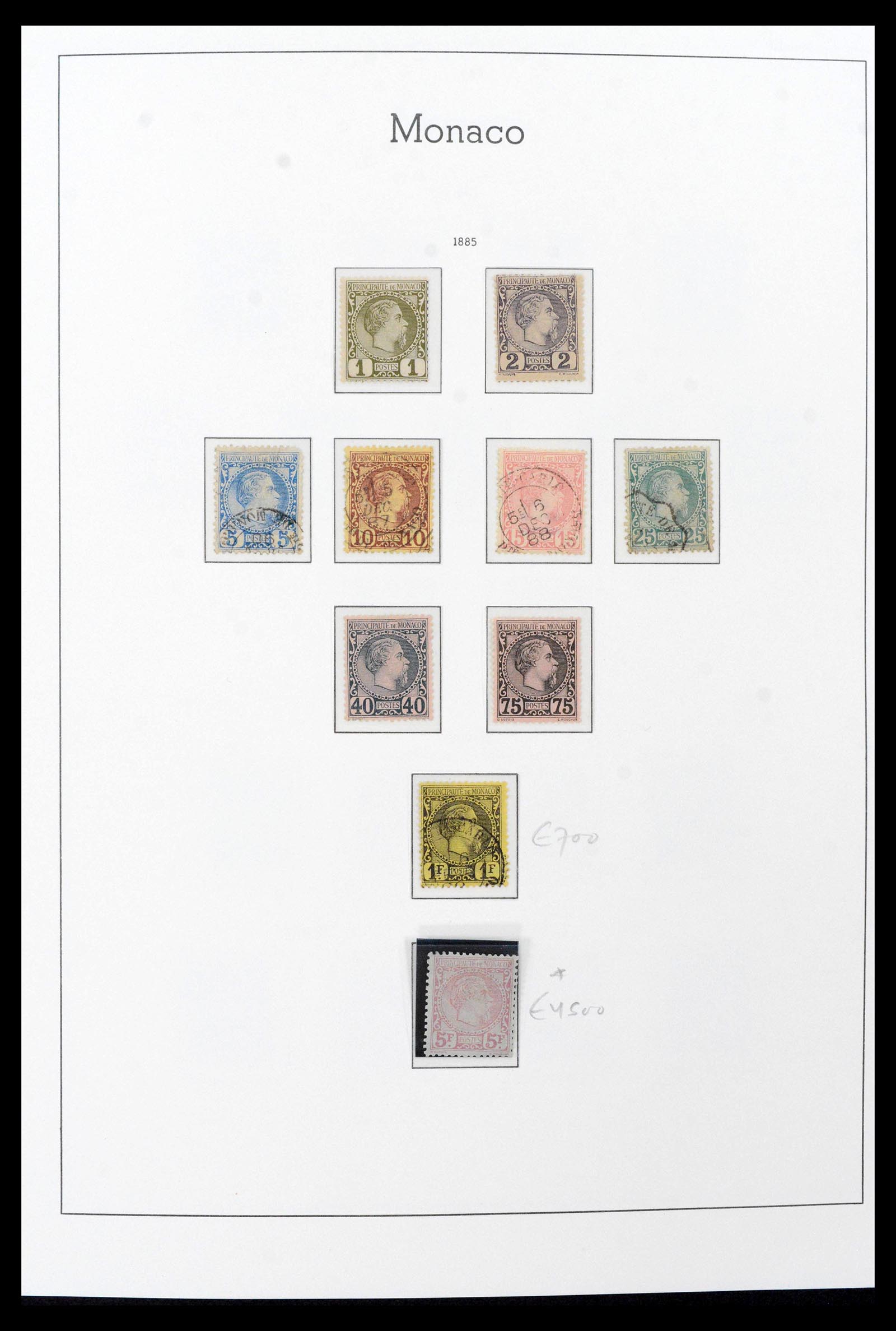 39390 0001 - Postzegelverzameling 39390 Monaco compleet 1885-1990.