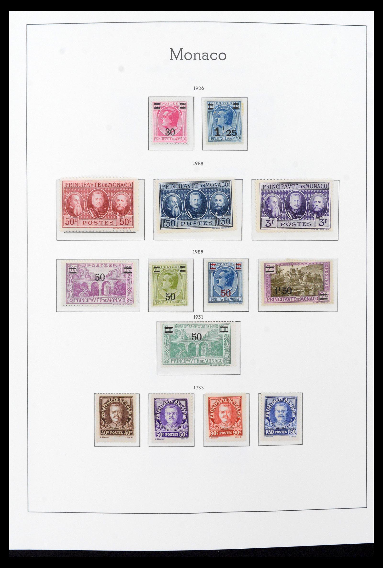 39390 0009 - Postzegelverzameling 39390 Monaco compleet 1885-1990.