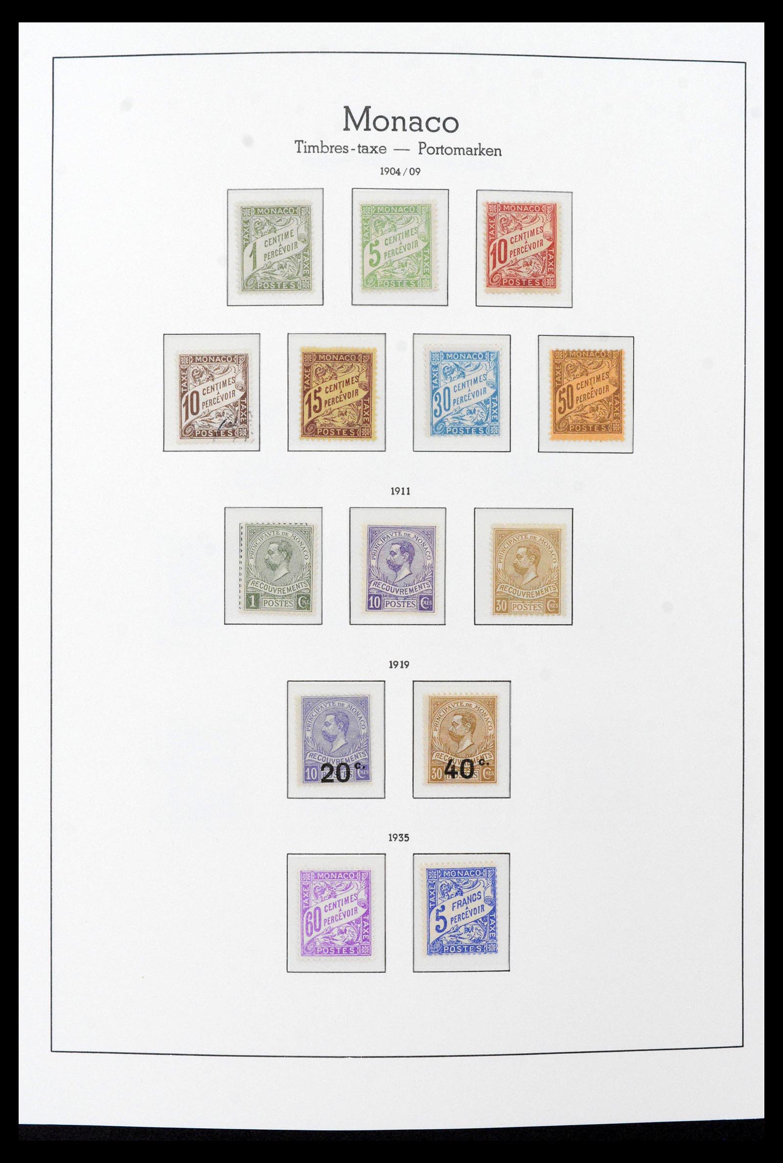 39390 0010 - Postzegelverzameling 39390 Monaco compleet 1885-1990.