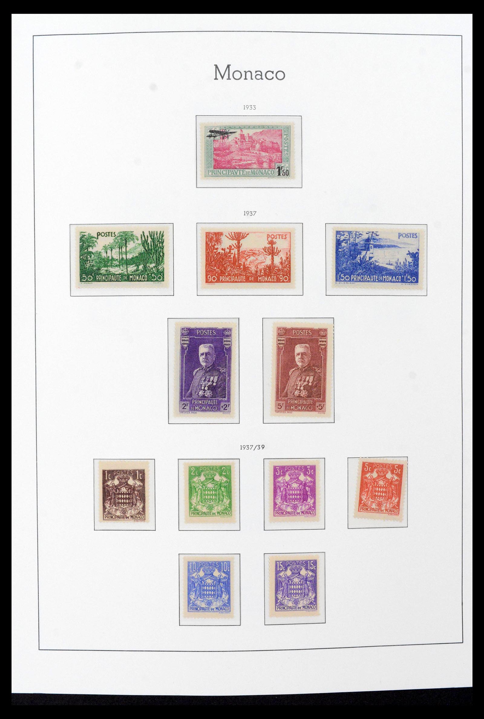 39390 0013 - Postzegelverzameling 39390 Monaco compleet 1885-1990.