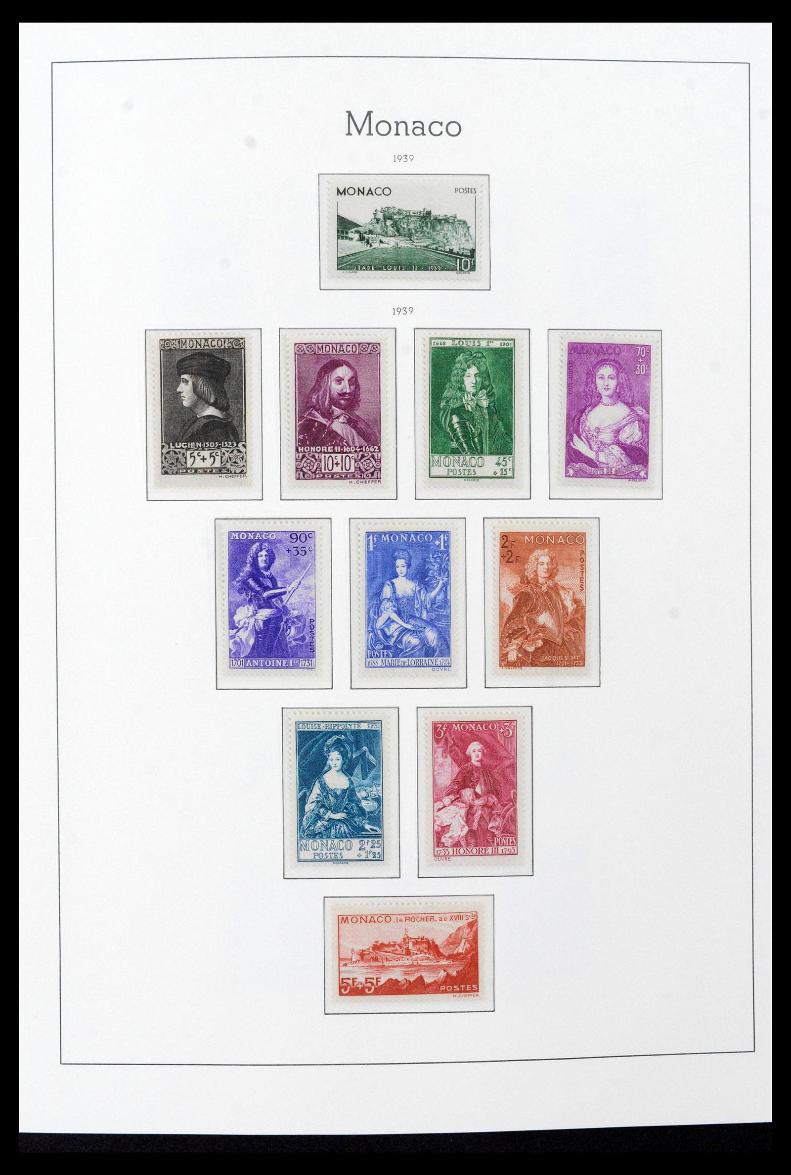 39390 0018 - Postzegelverzameling 39390 Monaco compleet 1885-1990.