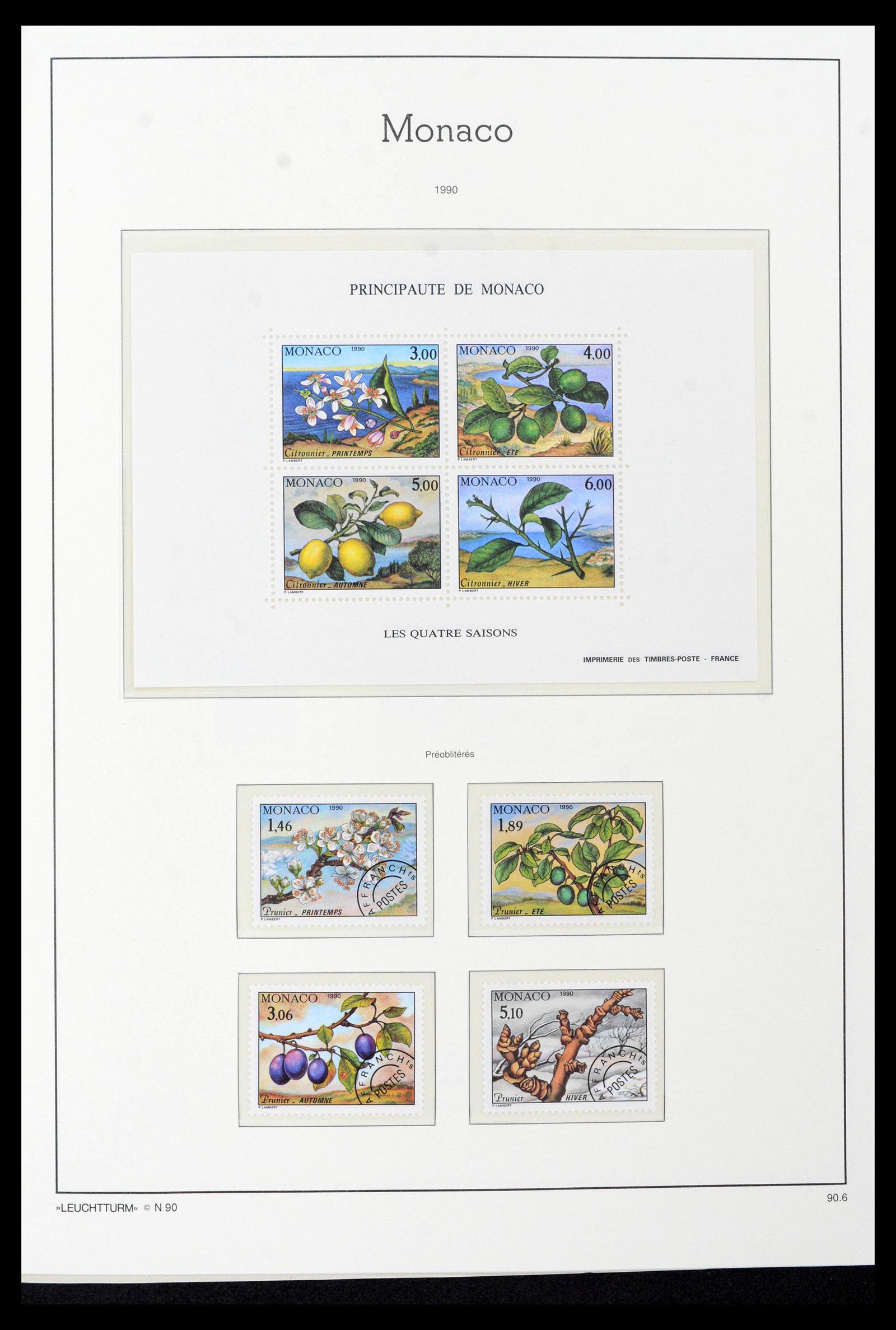 39390 0245 - Stamp collection 39390 Monaco complete 1885-1990.