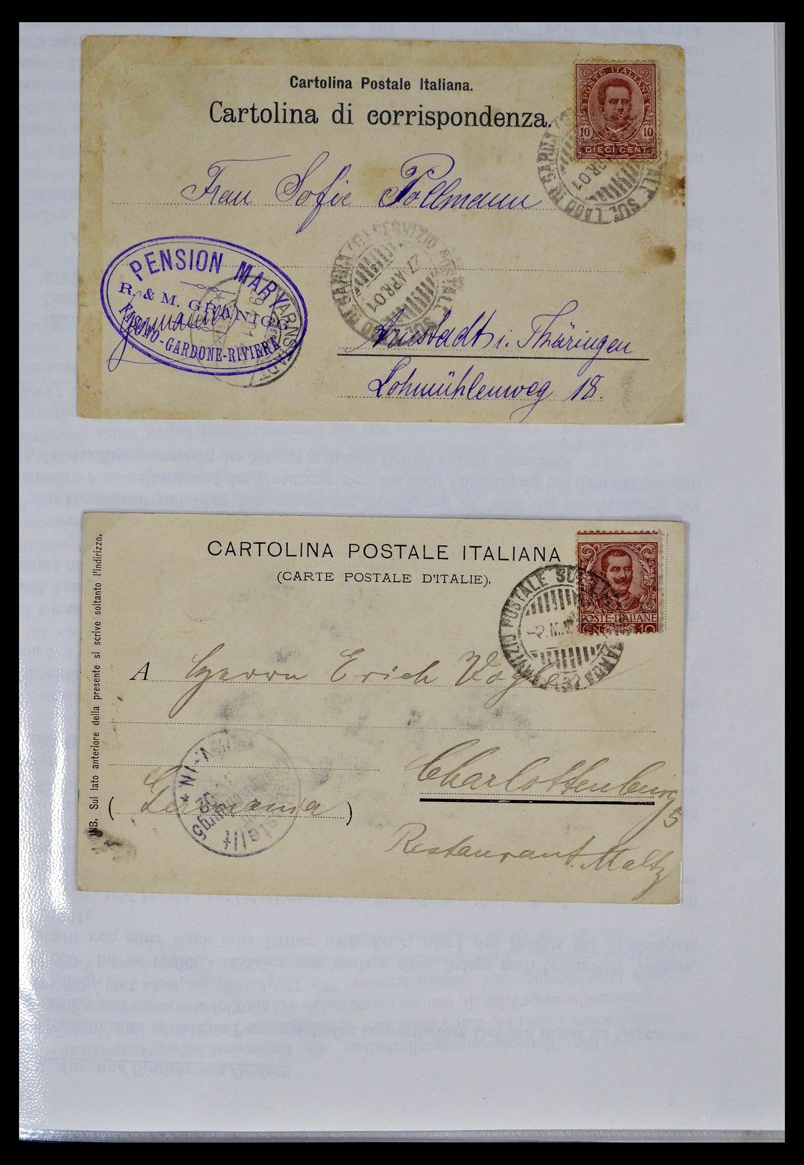 39393 0003 - Postzegelverzameling 39393 Italië brieven 1861-1930.