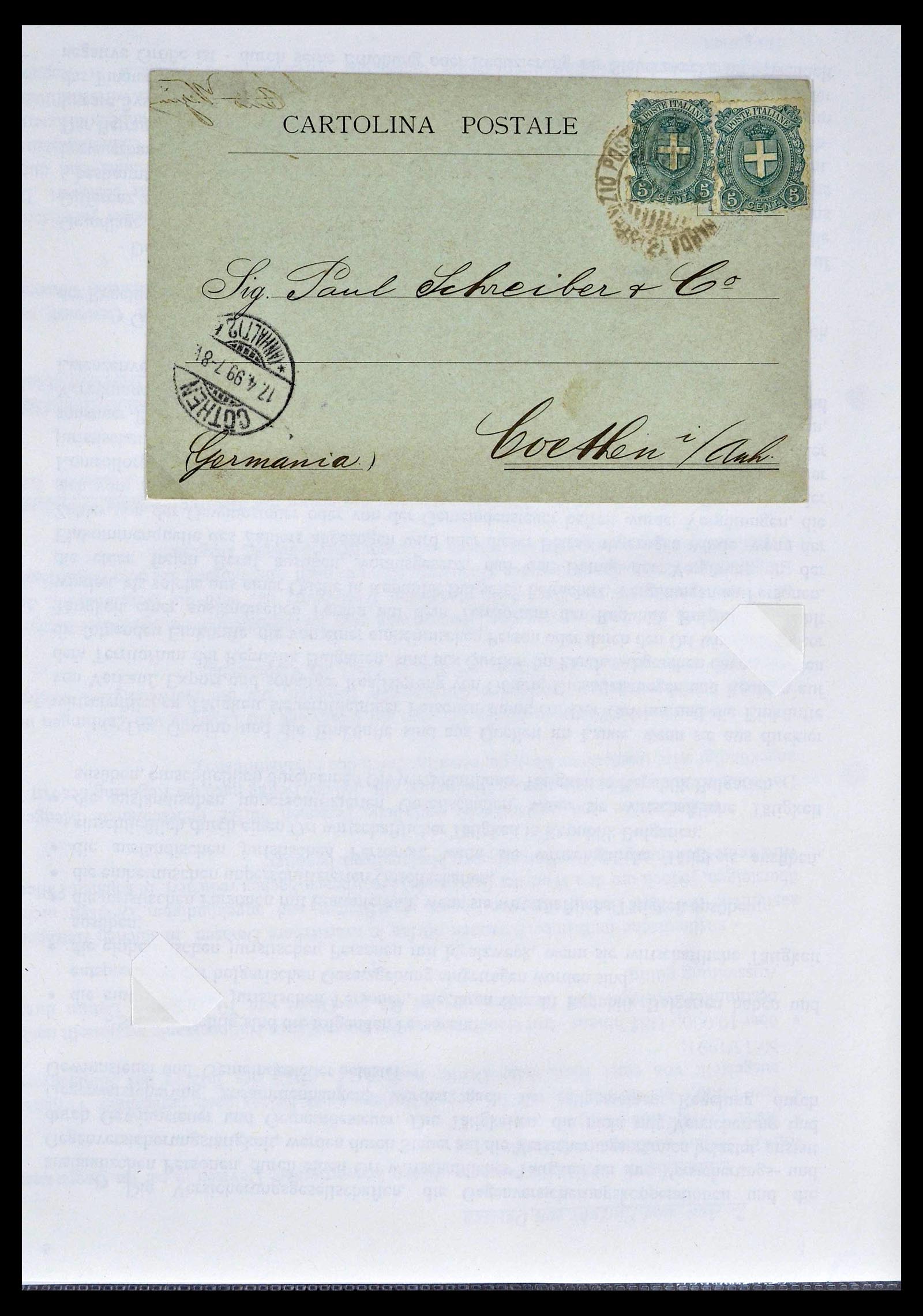 39393 0004 - Postzegelverzameling 39393 Italië brieven 1861-1930.
