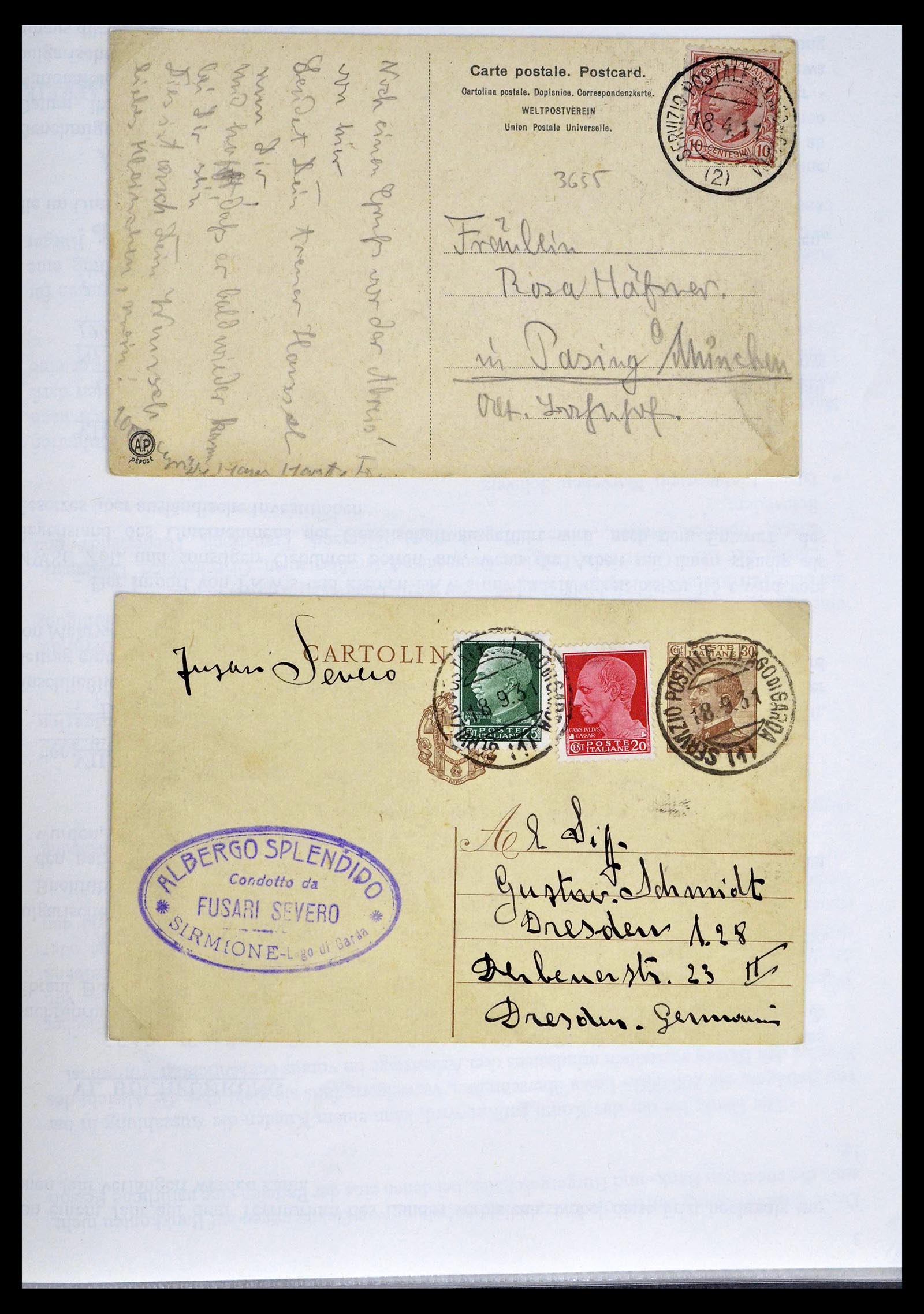 39393 0005 - Postzegelverzameling 39393 Italië brieven 1861-1930.