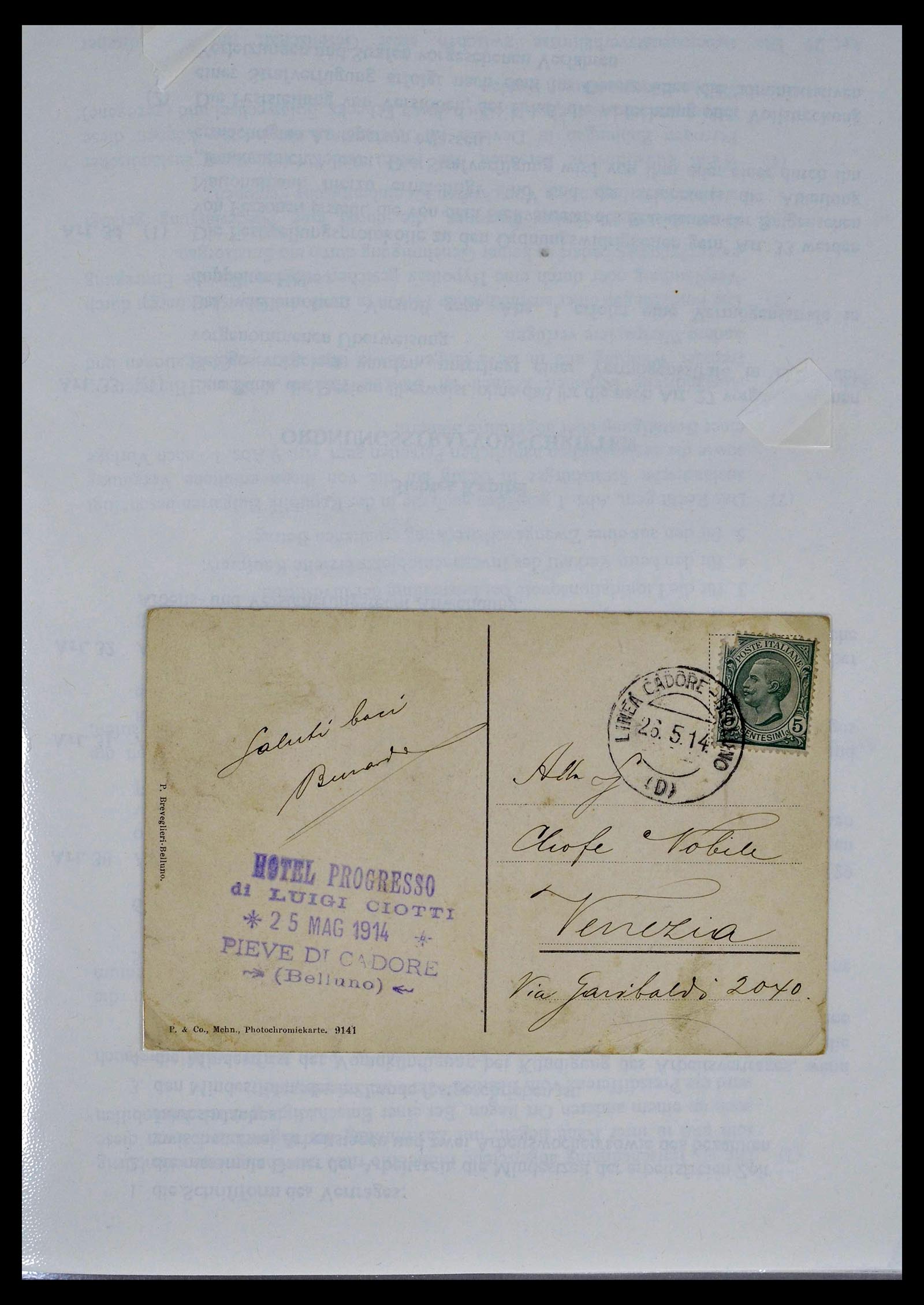 39393 0011 - Postzegelverzameling 39393 Italië brieven 1861-1930.