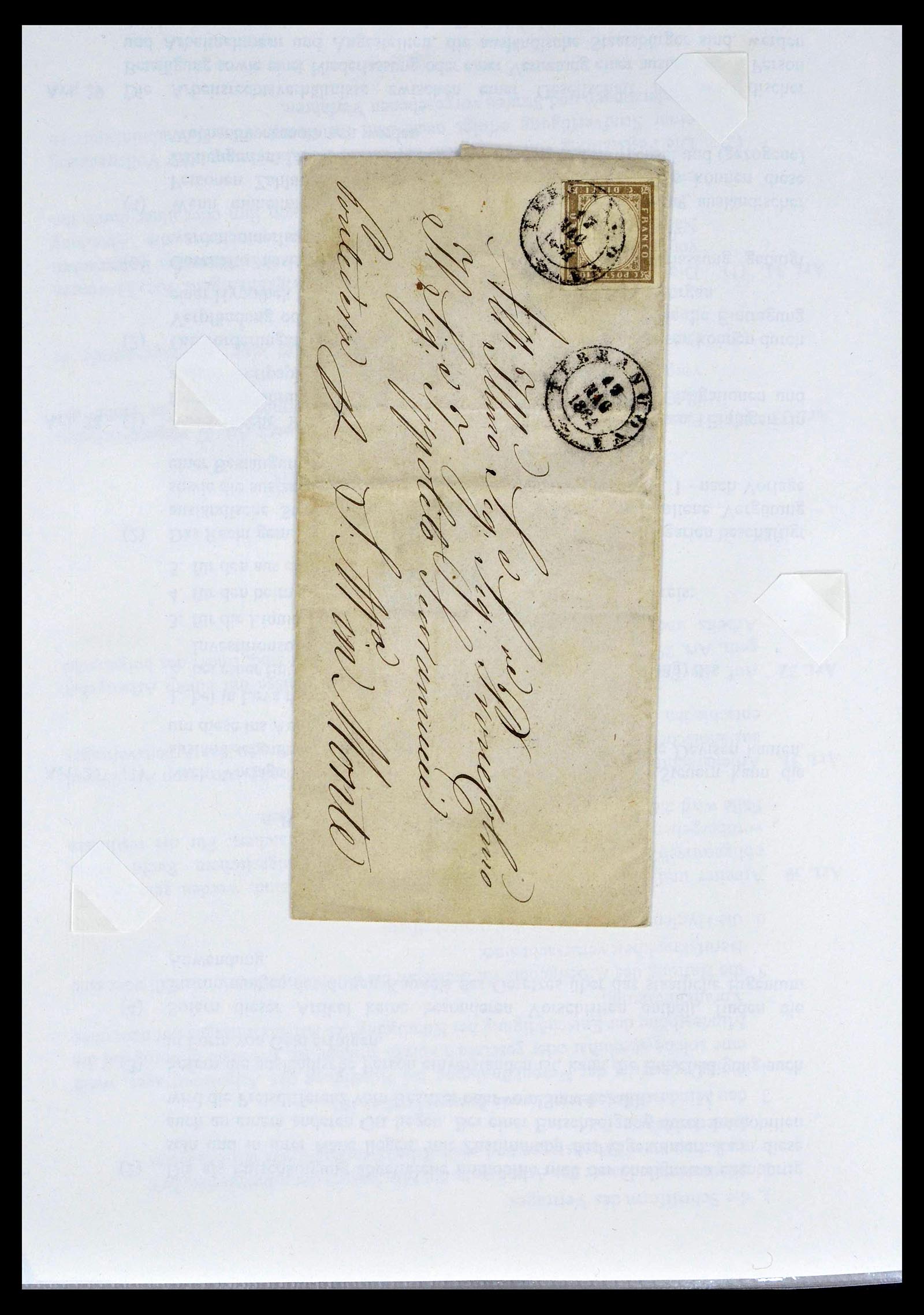 39393 0012 - Postzegelverzameling 39393 Italië brieven 1861-1930.