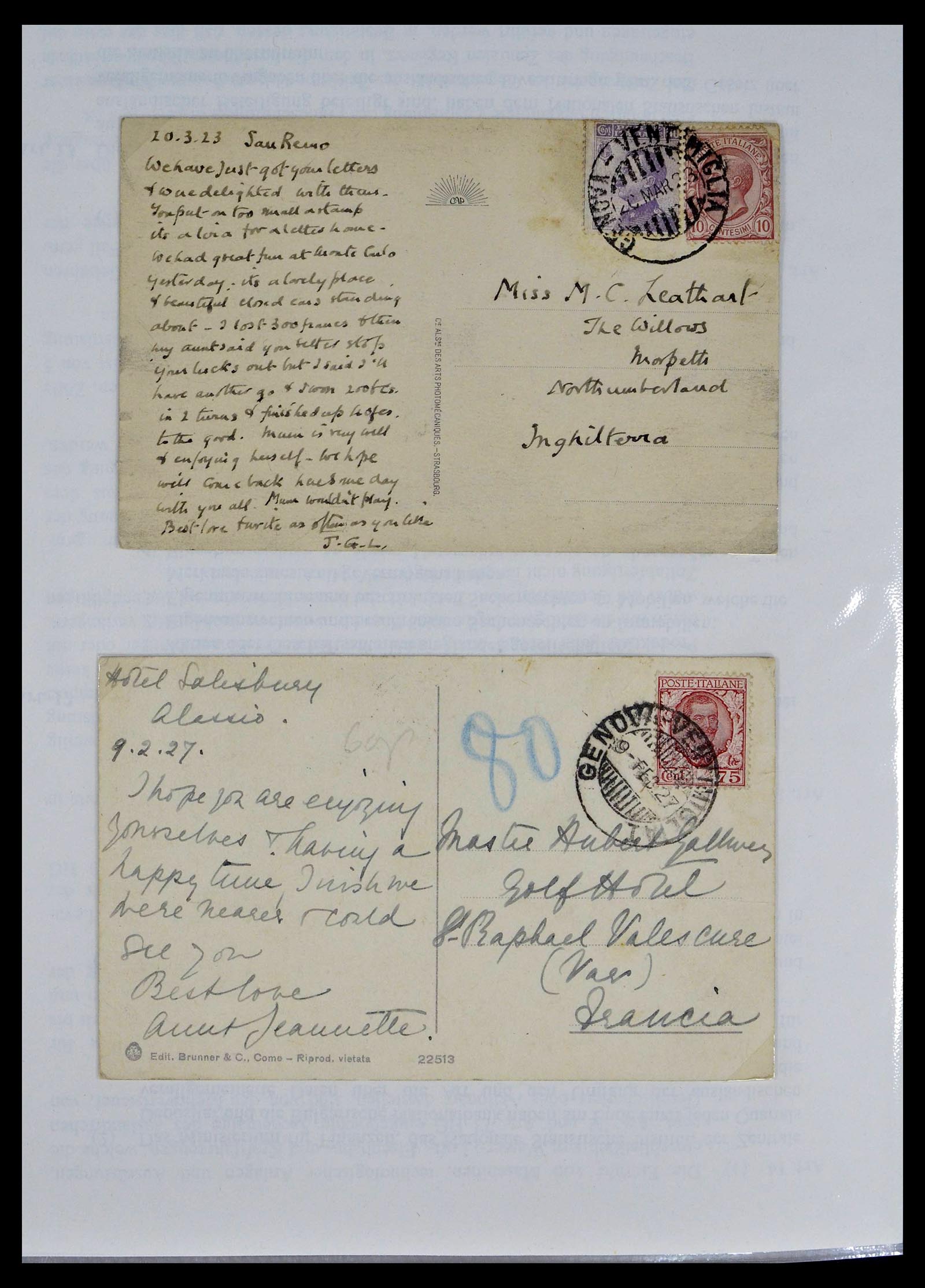 39393 0014 - Postzegelverzameling 39393 Italië brieven 1861-1930.