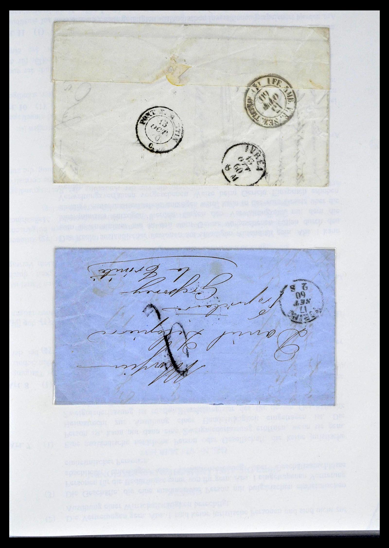 39393 0015 - Postzegelverzameling 39393 Italië brieven 1861-1930.