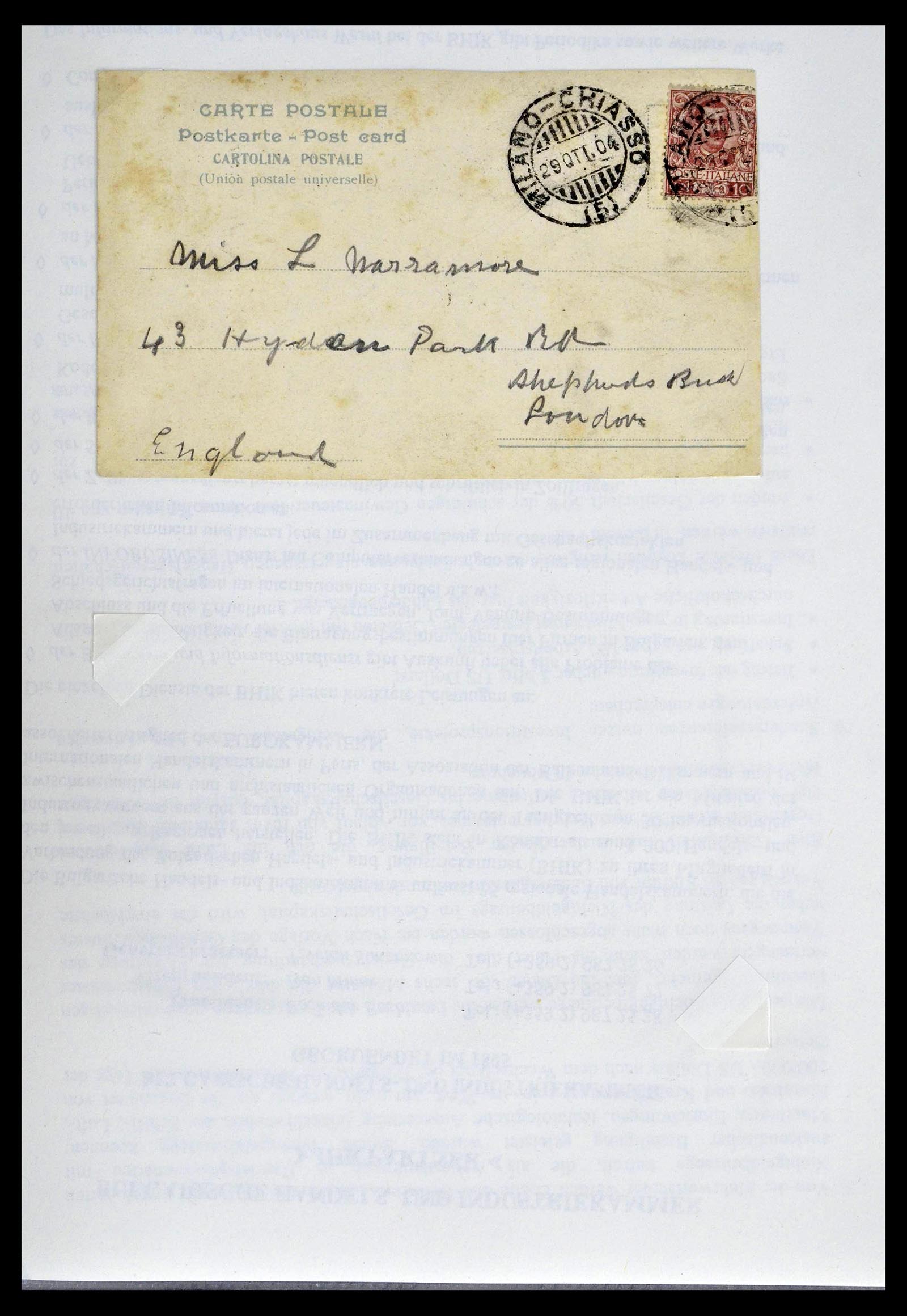39393 0017 - Postzegelverzameling 39393 Italië brieven 1861-1930.
