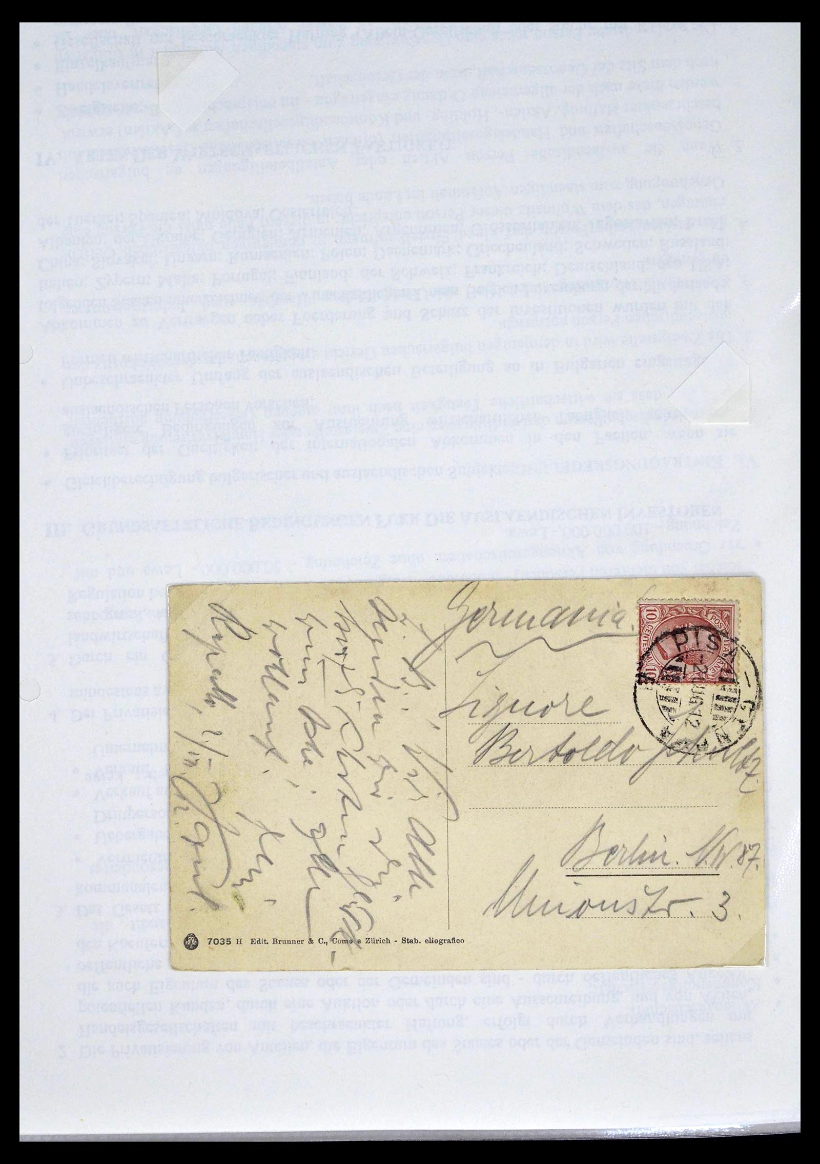 39393 0021 - Postzegelverzameling 39393 Italië brieven 1861-1930.