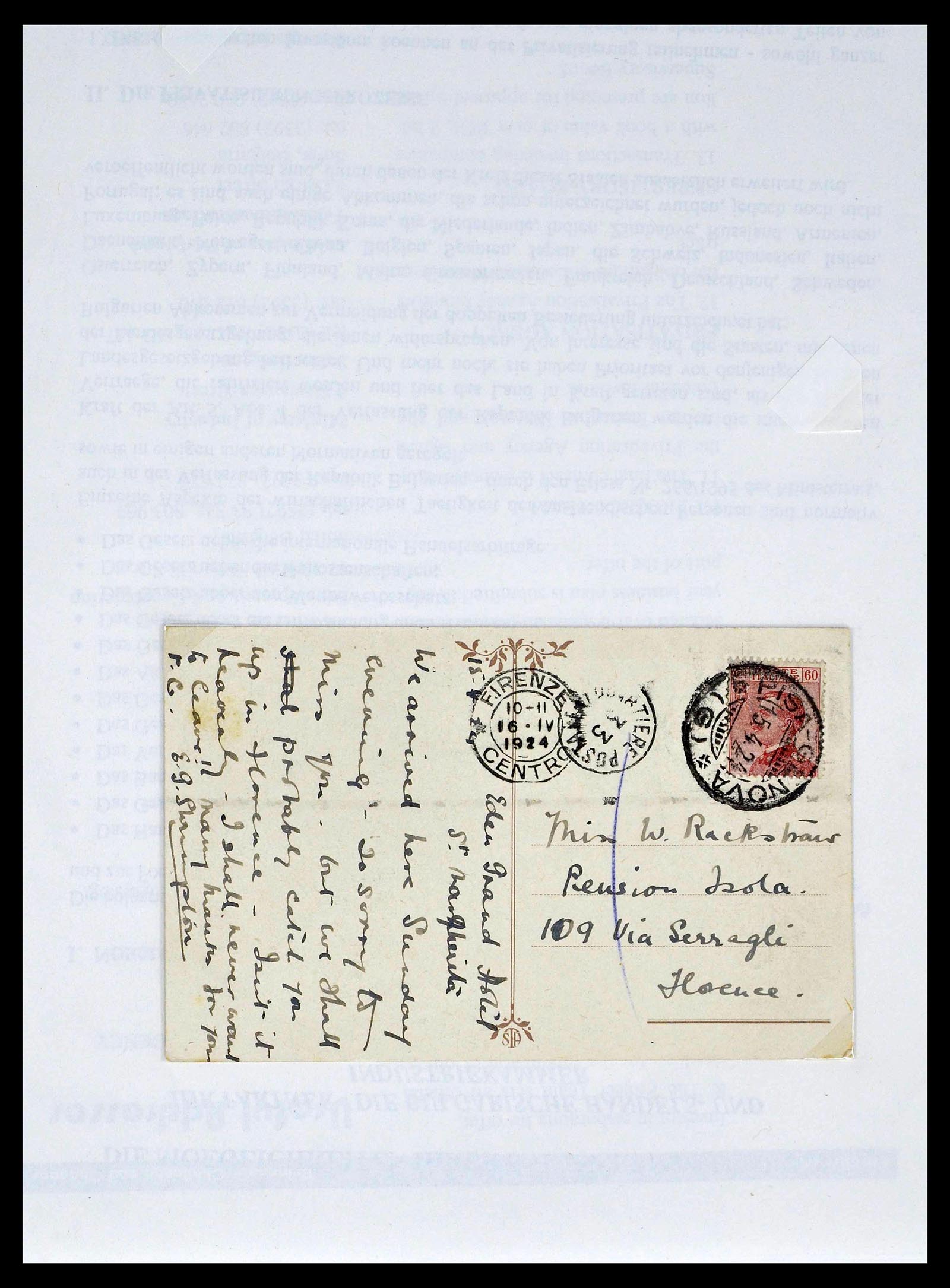 39393 0022 - Postzegelverzameling 39393 Italië brieven 1861-1930.