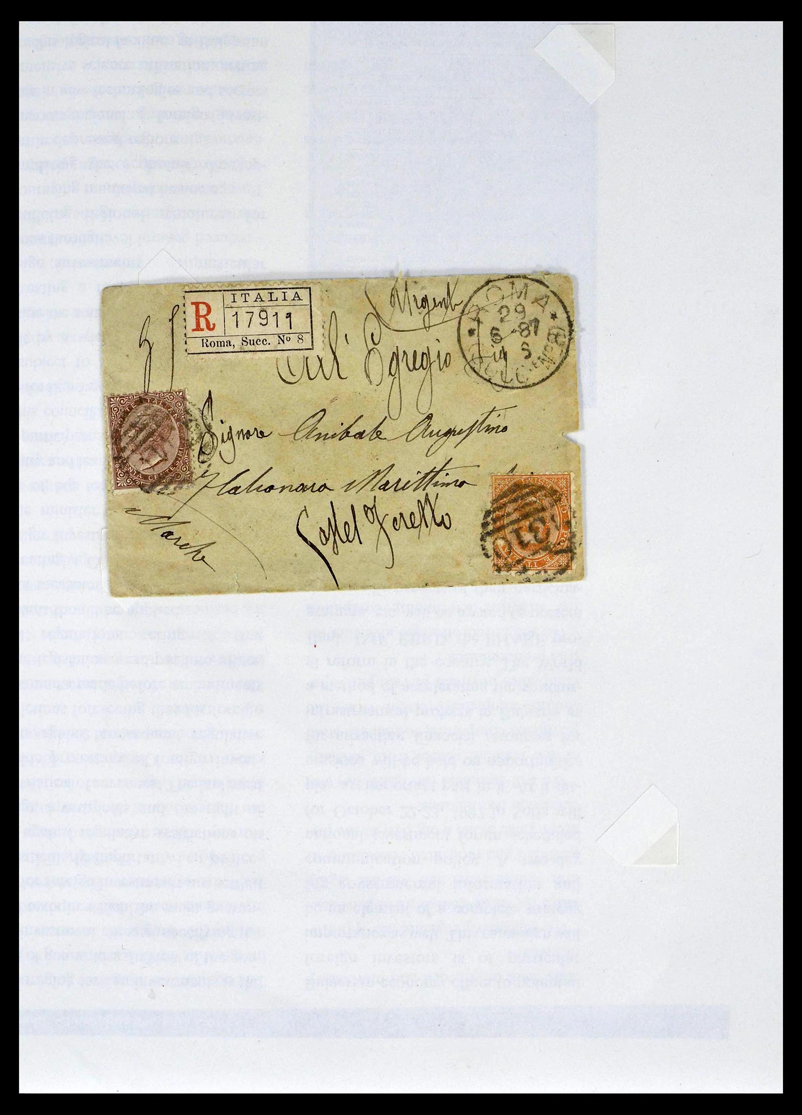39393 0024 - Postzegelverzameling 39393 Italië brieven 1861-1930.