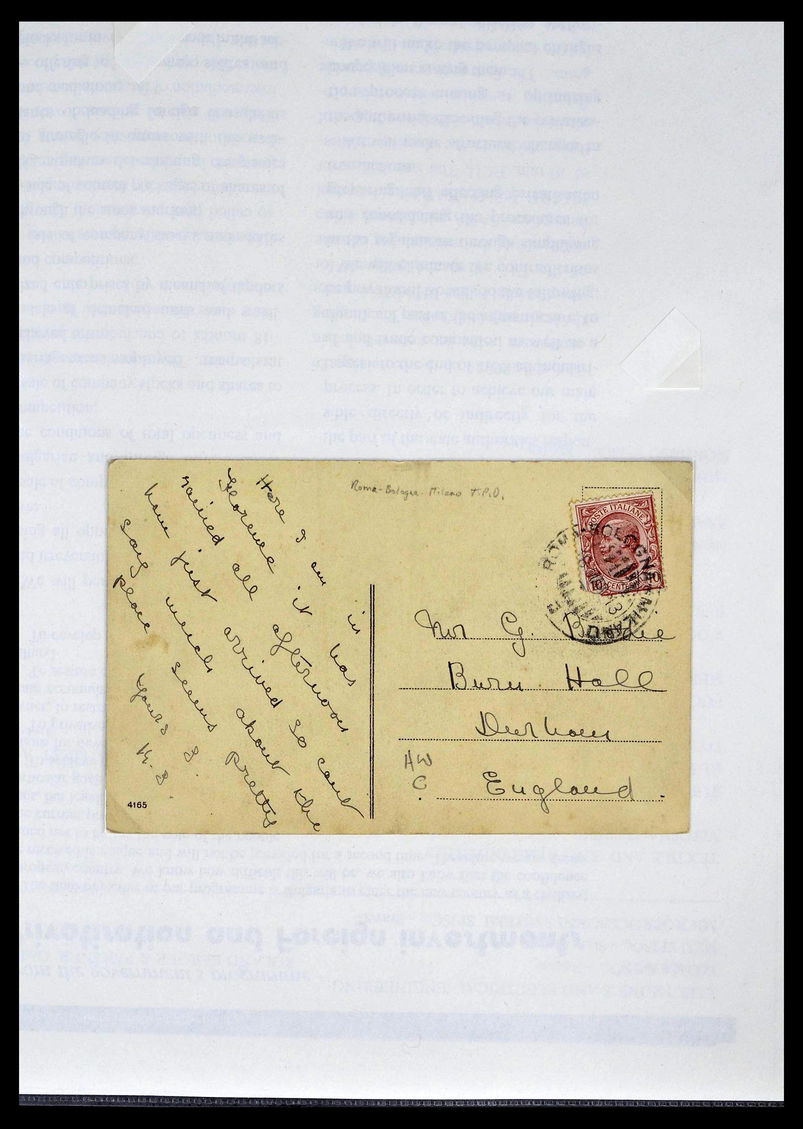 39393 0025 - Postzegelverzameling 39393 Italië brieven 1861-1930.