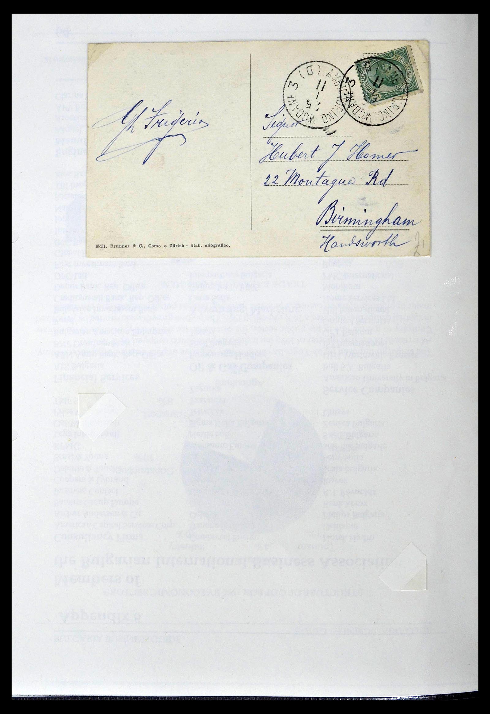 39393 0029 - Postzegelverzameling 39393 Italië brieven 1861-1930.