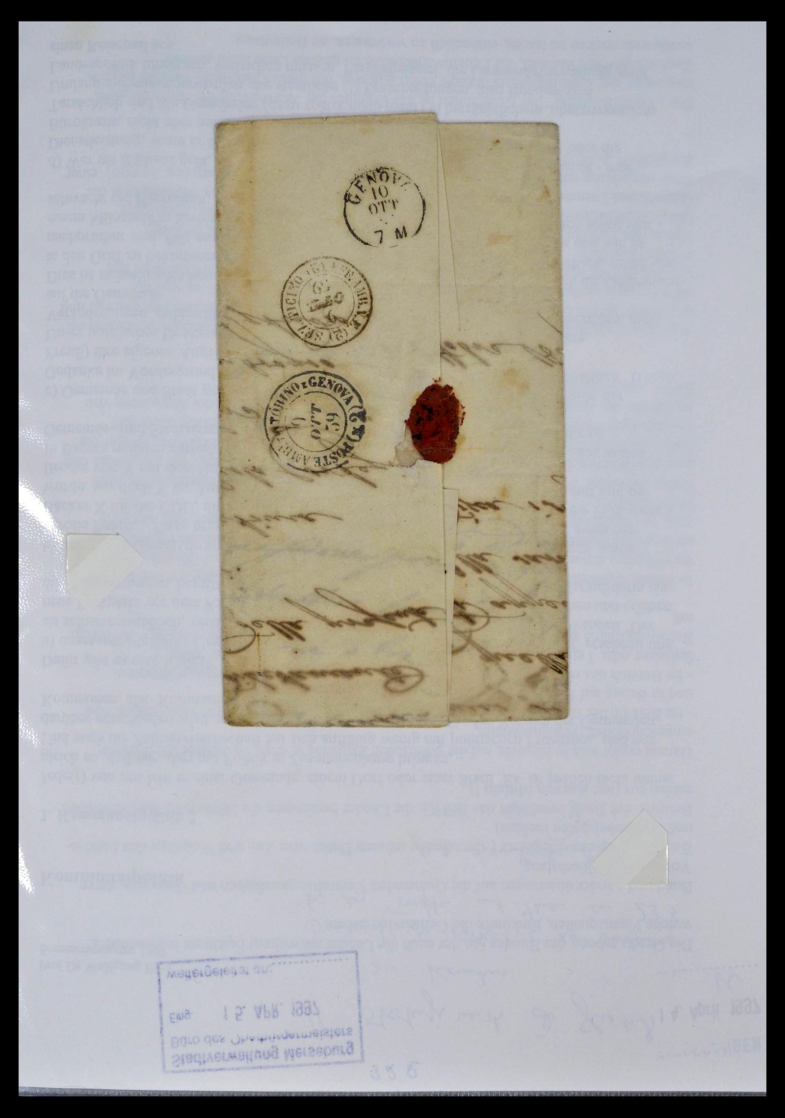 39393 0032 - Postzegelverzameling 39393 Italië brieven 1861-1930.