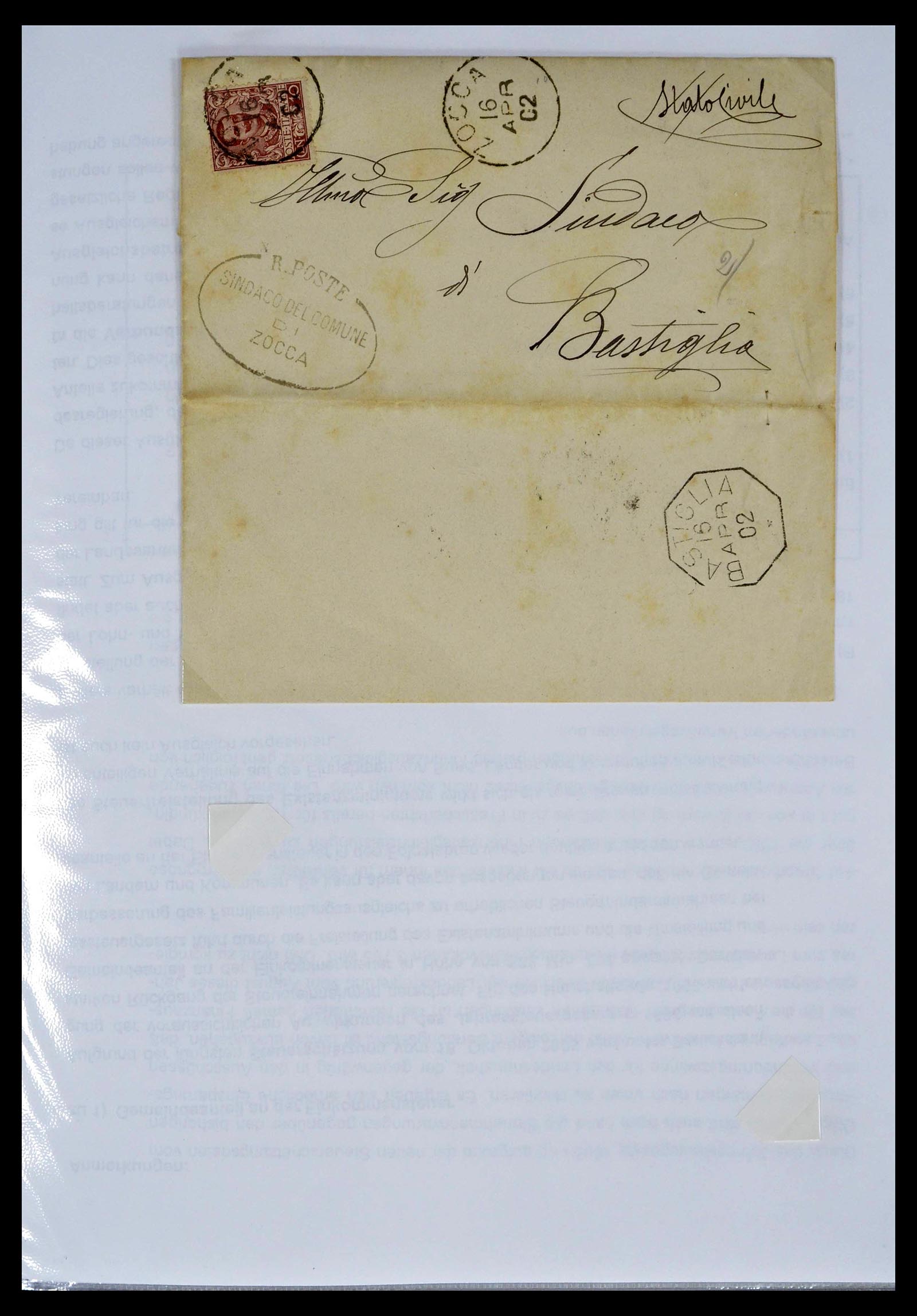 39393 0039 - Postzegelverzameling 39393 Italië brieven 1861-1930.