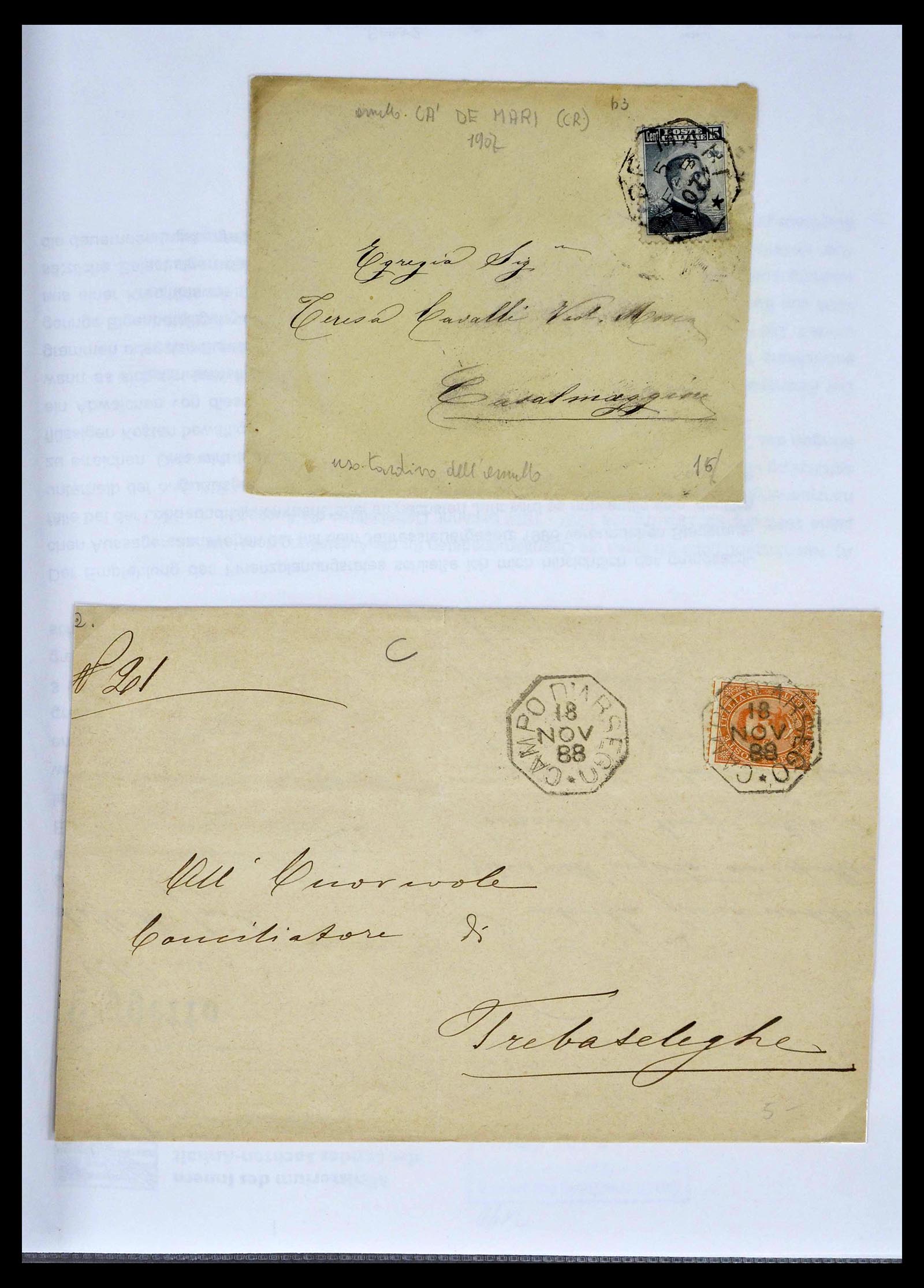 39393 0041 - Postzegelverzameling 39393 Italië brieven 1861-1930.