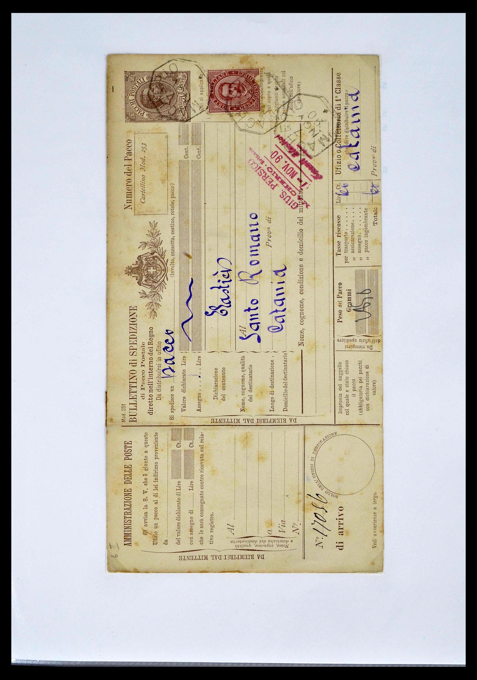 39393 0047 - Postzegelverzameling 39393 Italië brieven 1861-1930.